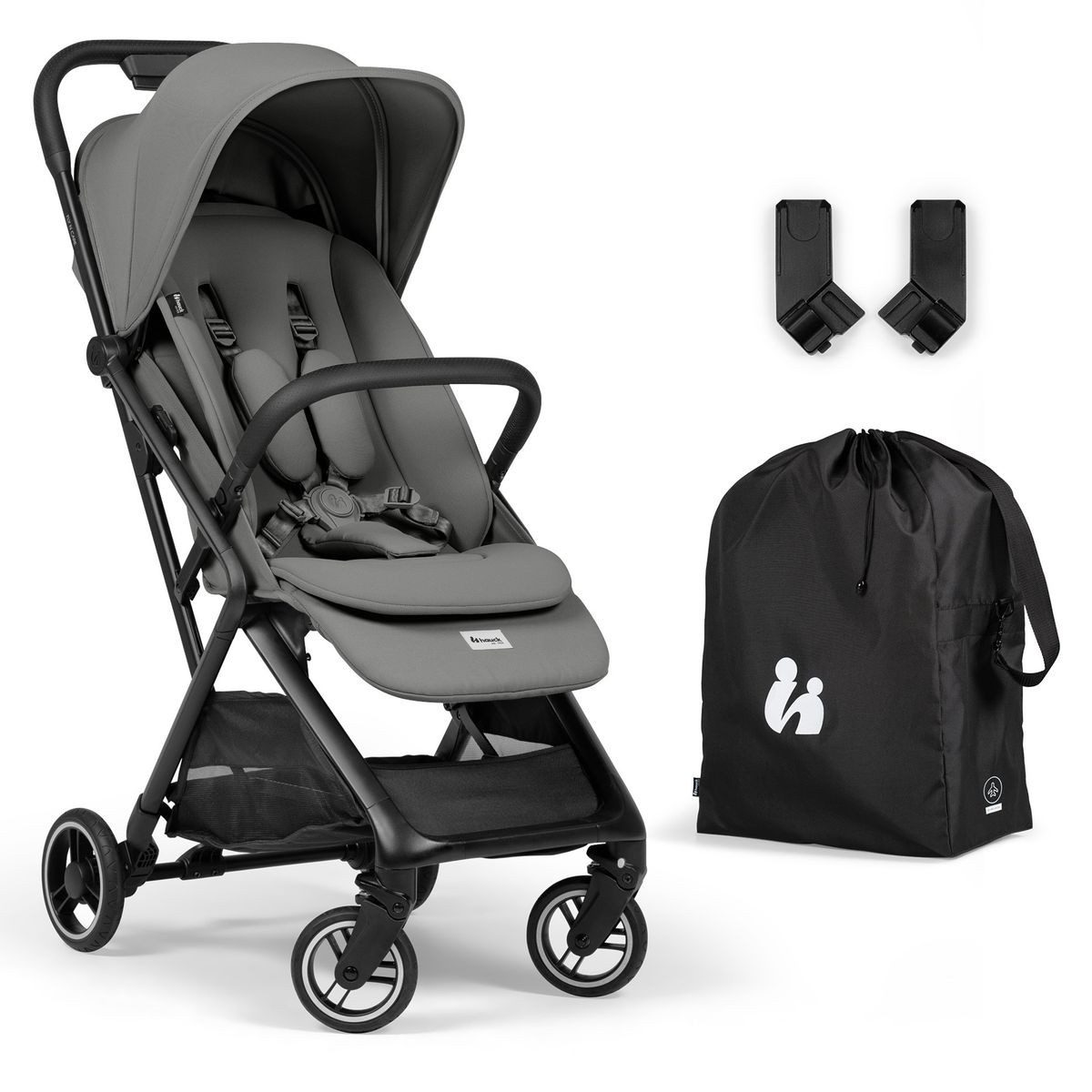 Hauck Kinder-Buggy Fly N Care - Stone, Sportwagen Reisebuggy mit Liegefunktion & Einhand Faltung bis 22 kg