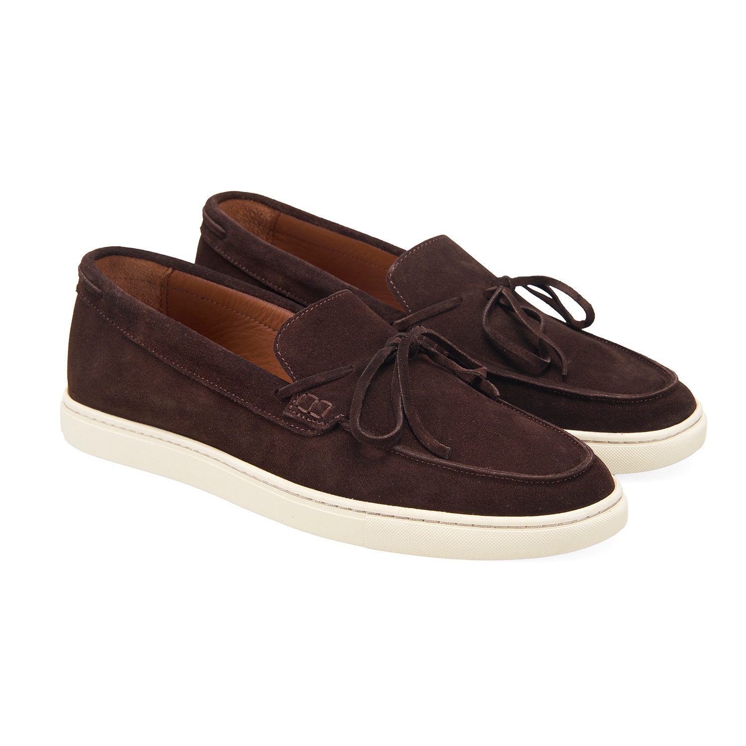 Desa Herren-Slipper aus Wildleder – Flacher Absatz, ohne Verschluss Loafer