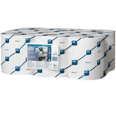 TORK 6 Rollen Putztuch Reflex™ Papierwischtuch 2-lagig - weiß Reinigungstücher (Zellstoff; Recyclingpapier, 19.40x15080.00 cm)