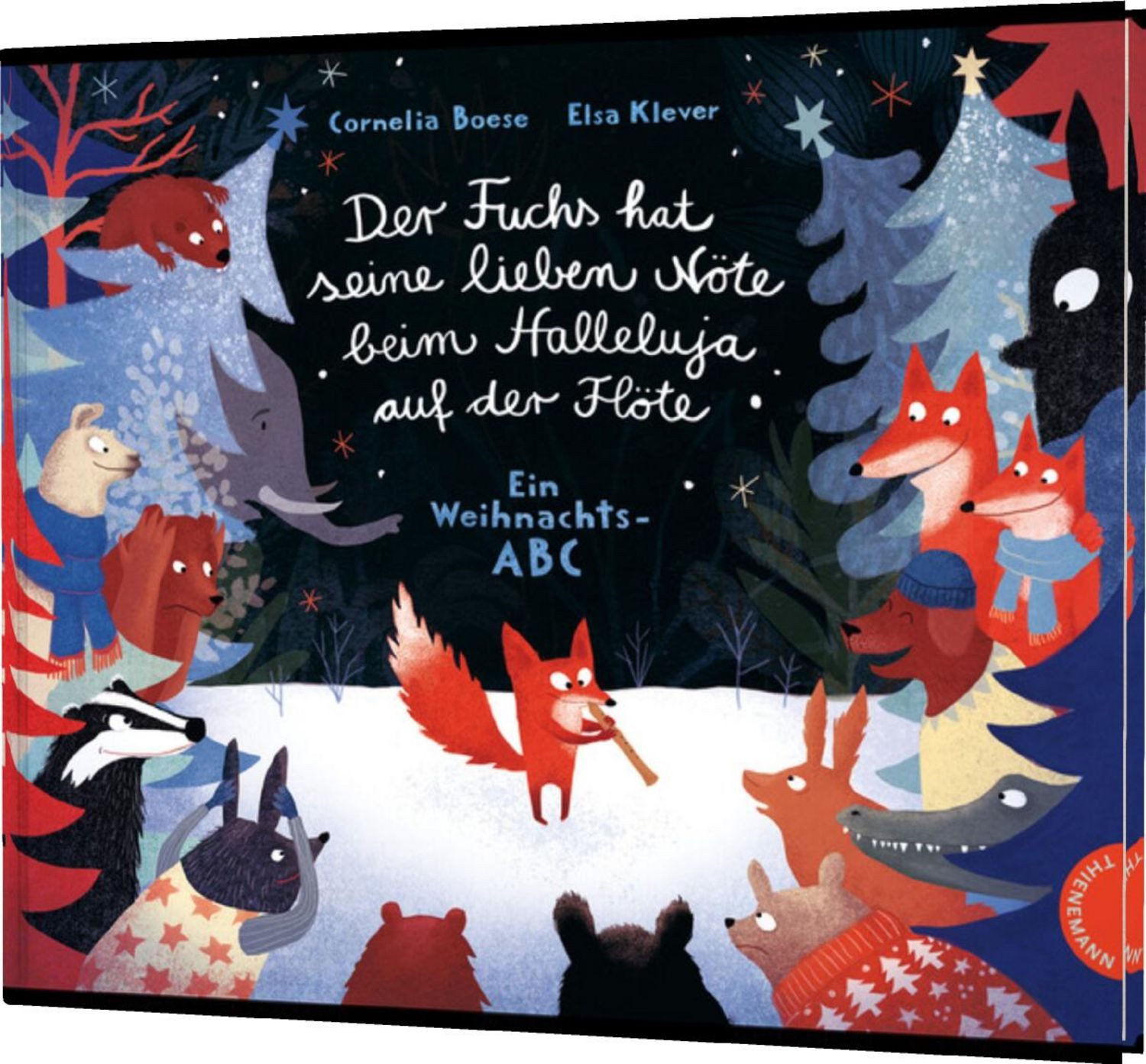 Der Fuchs hat seine lieben Nöte beim Halleluja auf der Flöte / Cornelia Boese, Ein Weihnachts-ABC, Mini-Weihnachtsbilderbuch mit lustigen Reimen