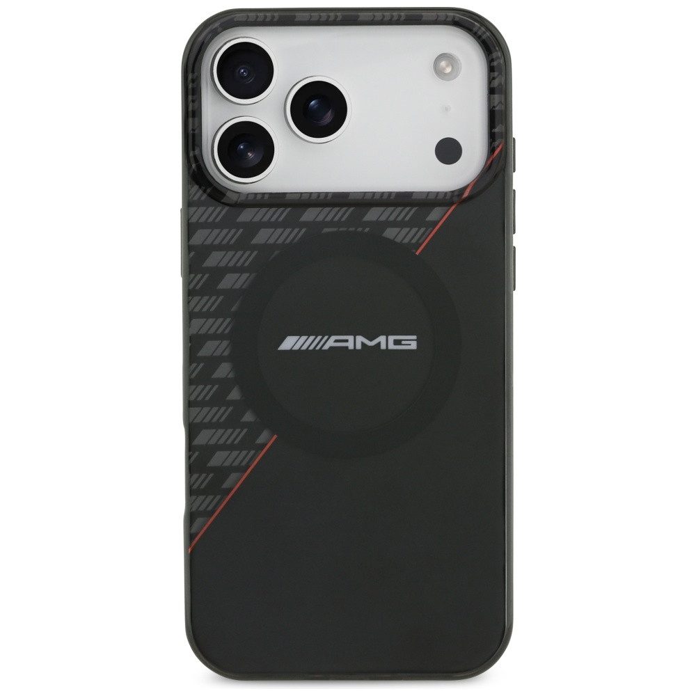 Mercedes Benz AMG Handyhülle MagSafe iPhone 17 Pro Max Kunststoff schwarz rot Logo 6,9 Zoll, Kantenschutz