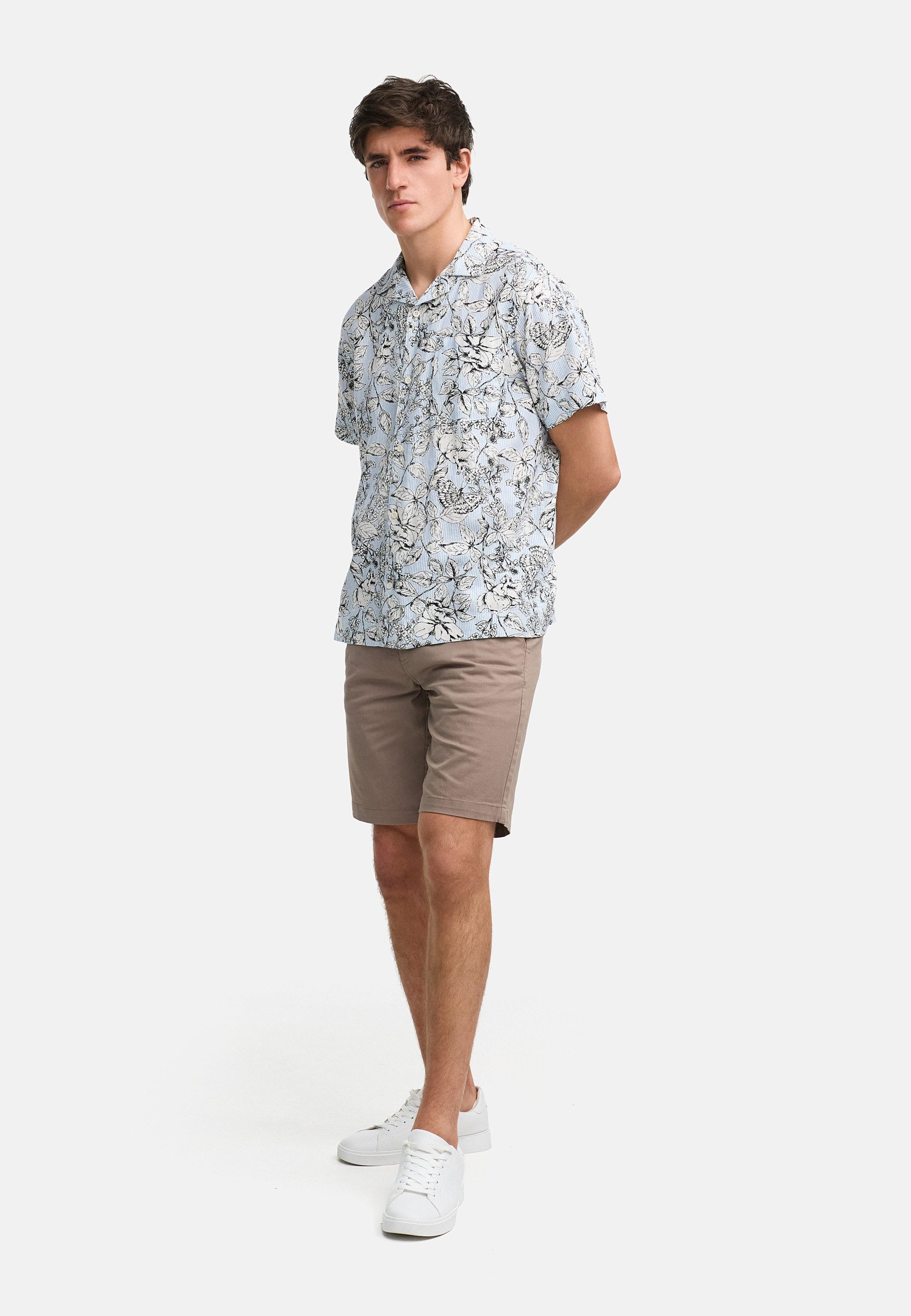 Kronstadt Kurzarmhemd Herren KSBridge Herrenhemd Kurzarm luftig-leicht aus Leinenmischgewebe