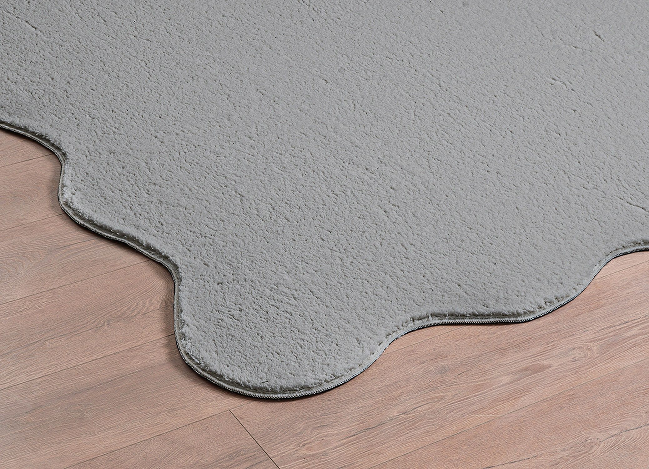 the carpet Teppich Relax Scallop kuschelig & Super Soft, wellenförmig, Anti-Rutsch Unterseite, Waschbar bis 30 Grad, Felloptik