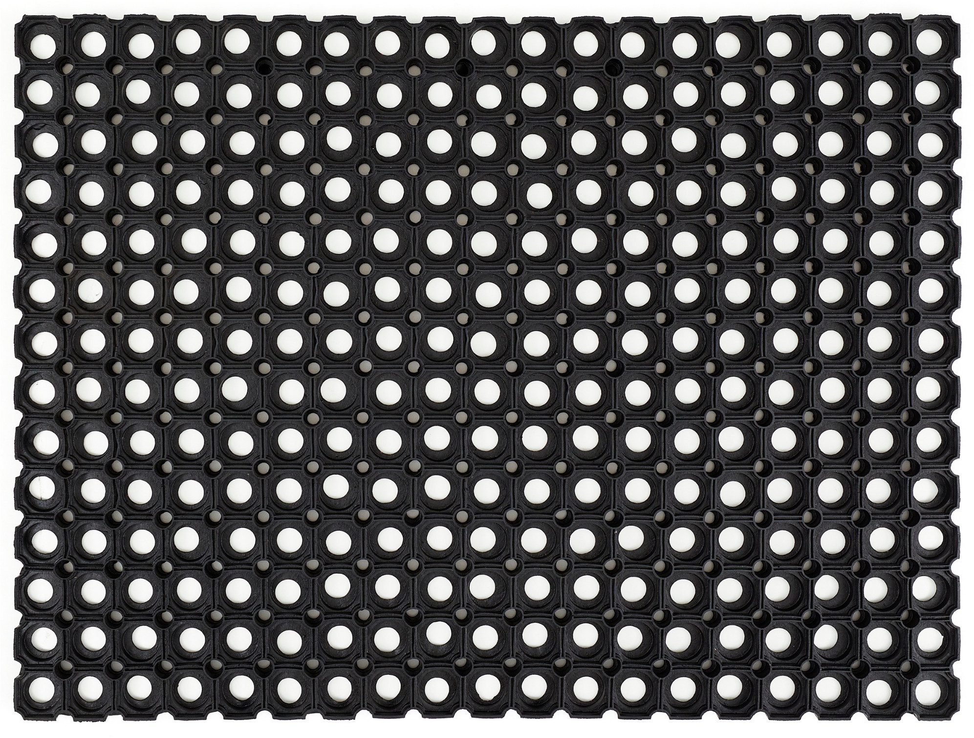 Andiamo Fußmatte Gummi Ringmatte, rechteckig, Höhe: 15 mm, Schmutzfangmatte, In- und Outdoor geeignet, besonders robust
