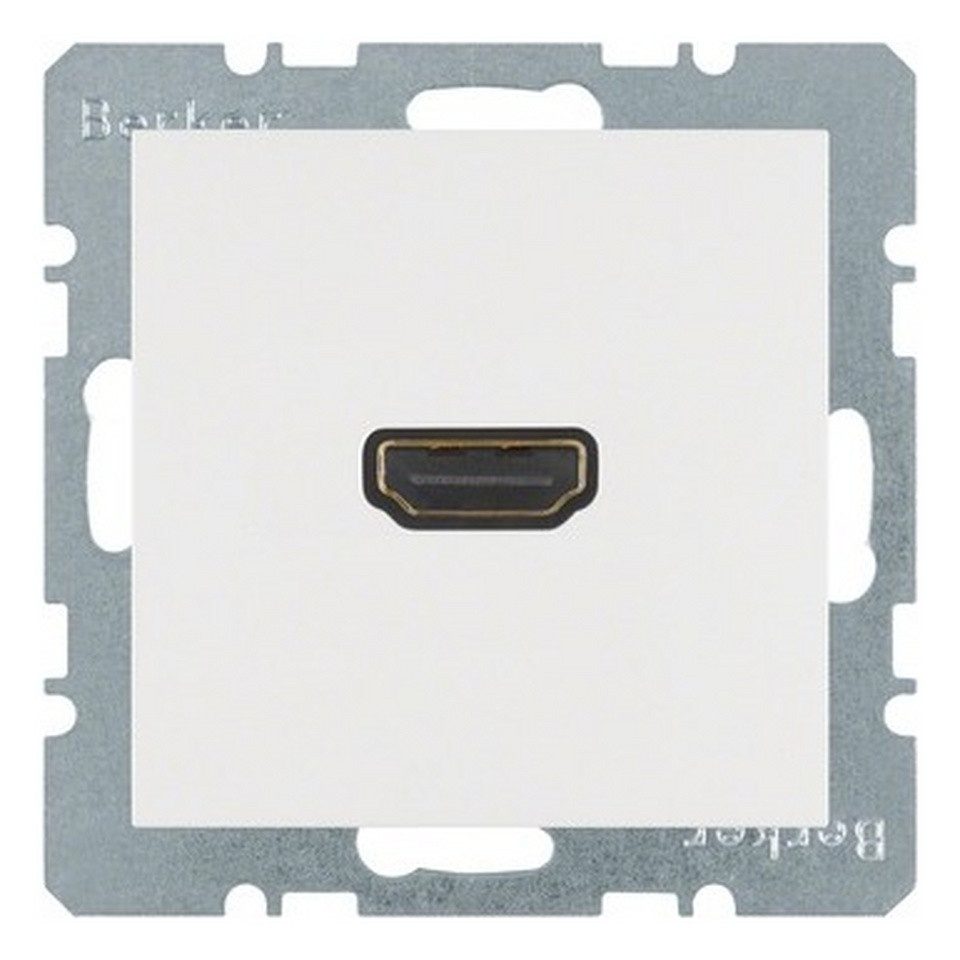 Berker Schalter, HDMI-Steckdose S.1/B.3/B.7 Unterputz 1HDMI weiß RAL9010