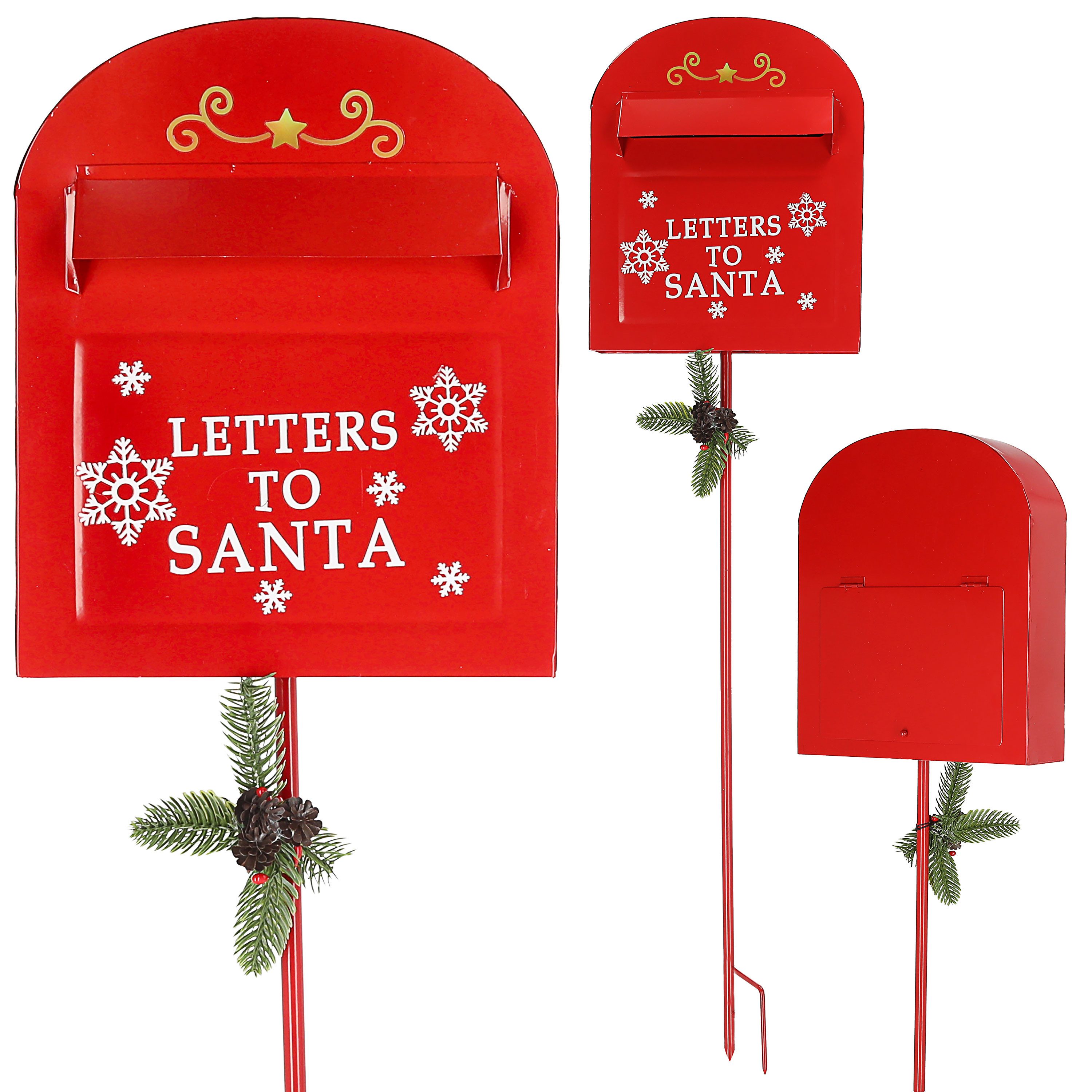 CEPEWA Dekoobjekt Briefkasten 'Letters to Santa' Weihnachtspost Gartensteck günstig online kaufen