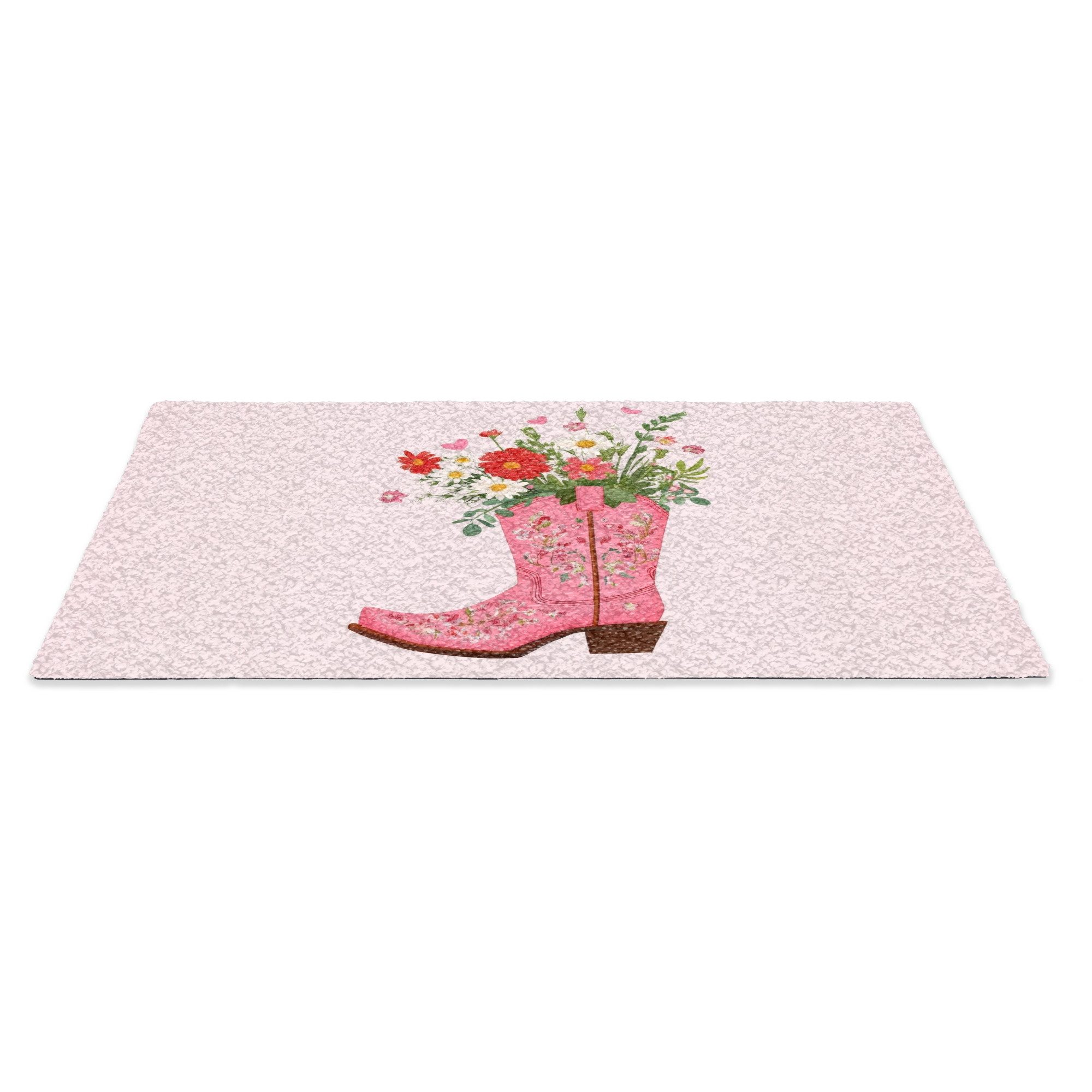 MuchoWow Fußmatte Cowboystiefel - Rosa - günstig online kaufen