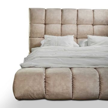 JVmoebel Bett Luxuri Plüsch Bett im Schlafzimmer Groß Handlich Designer Bett Neu (1-tlg., 1x Bett), Made in Europa