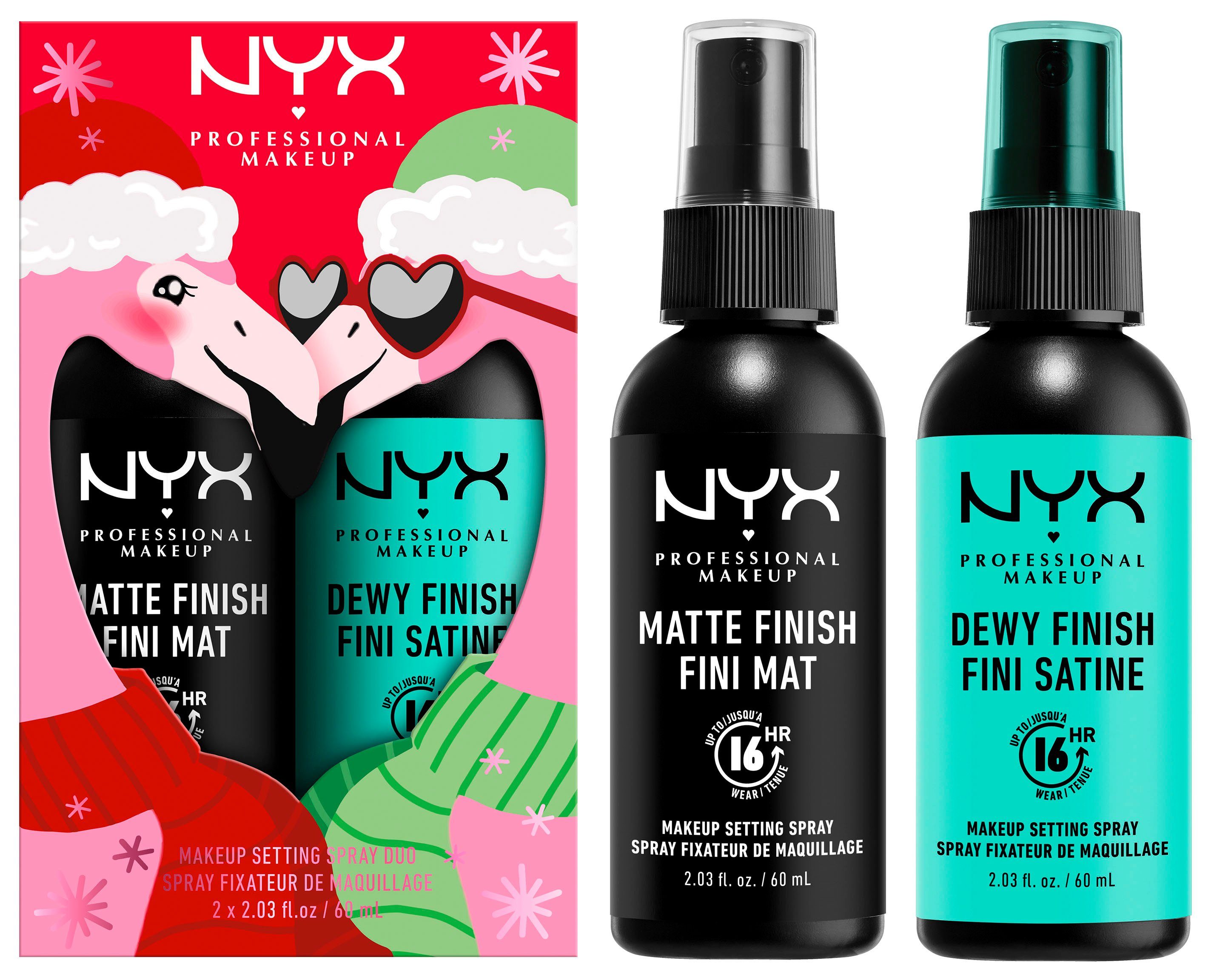 NYX Pflege-Set NYX Professional Spray Makeup Matte Setting Dewy n Duo