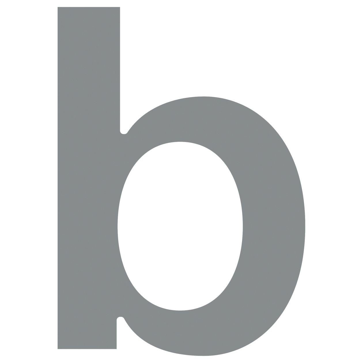 Bravios Briefkasten Hausnummer ''b'' Grau Metallic