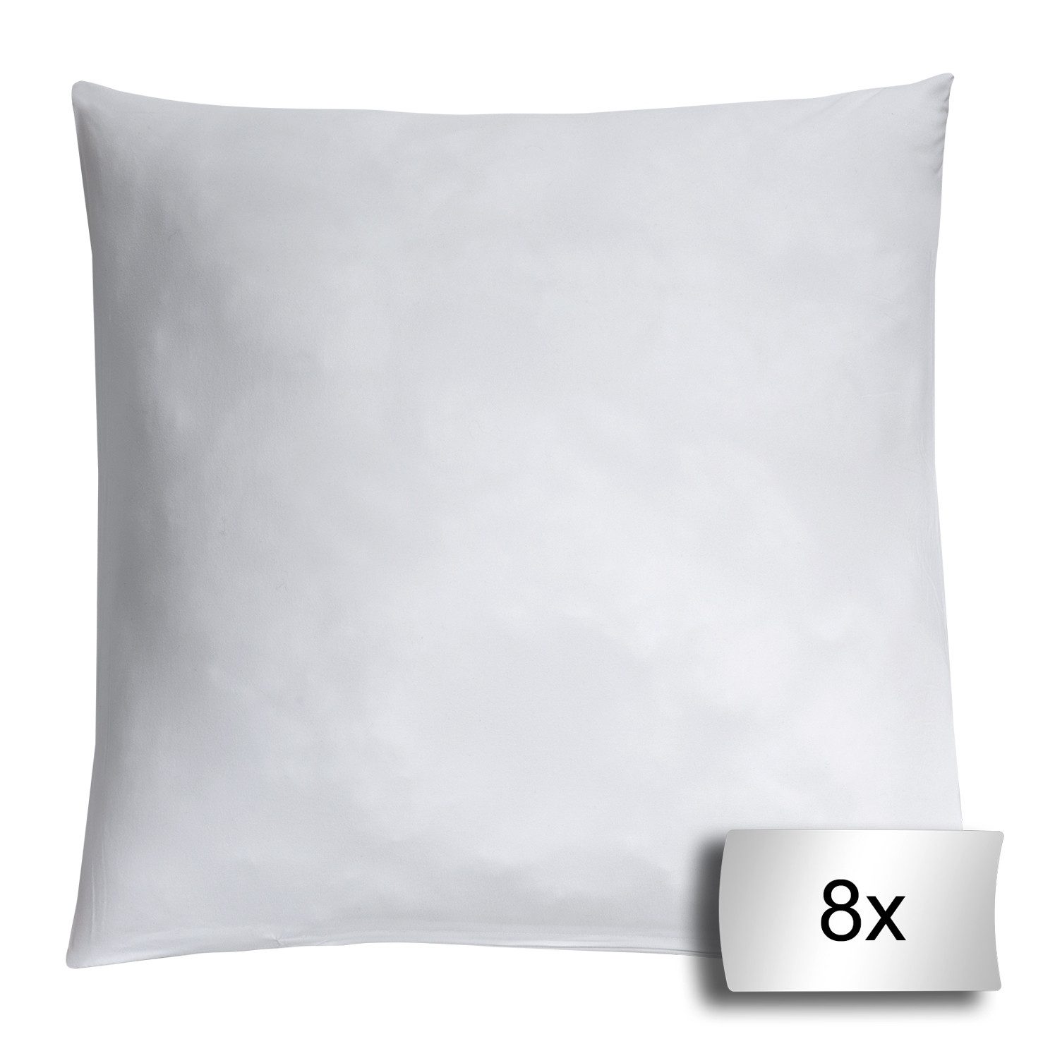 Home4You Kissenfüllung für Dekokissen, 8er Set, B 50 cm x L 50 cm, Weiß, Mikrofaserbezug, Füllmenge 280 Gramm, Waschbar