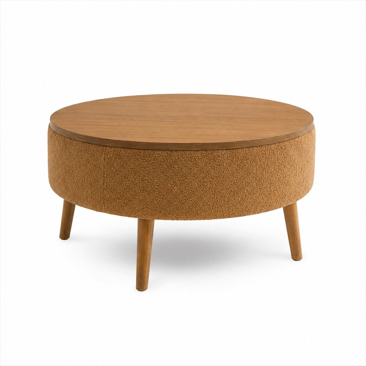 Skye Decor Couchtisch Snug Japandi (1-St), Teddy-Optik mit Buchenholzbeinen