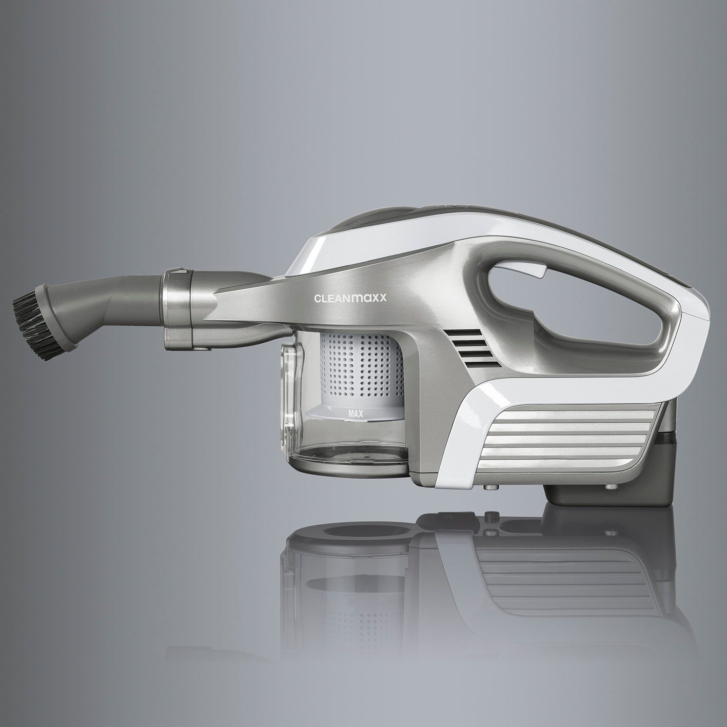 CLEANmaxx Akku-Zyklon-Staubsauger Premium Plus silber ...