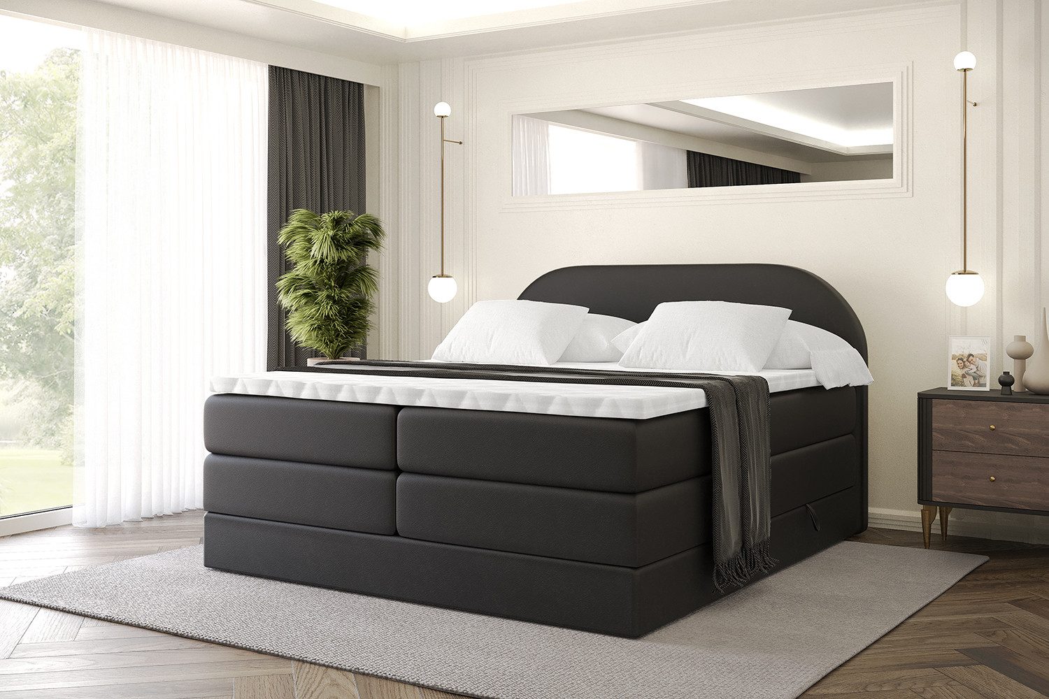 ALTDECOR Boxspringbett NOX KING (Multipocket-Matratze H4, günstig online kaufen