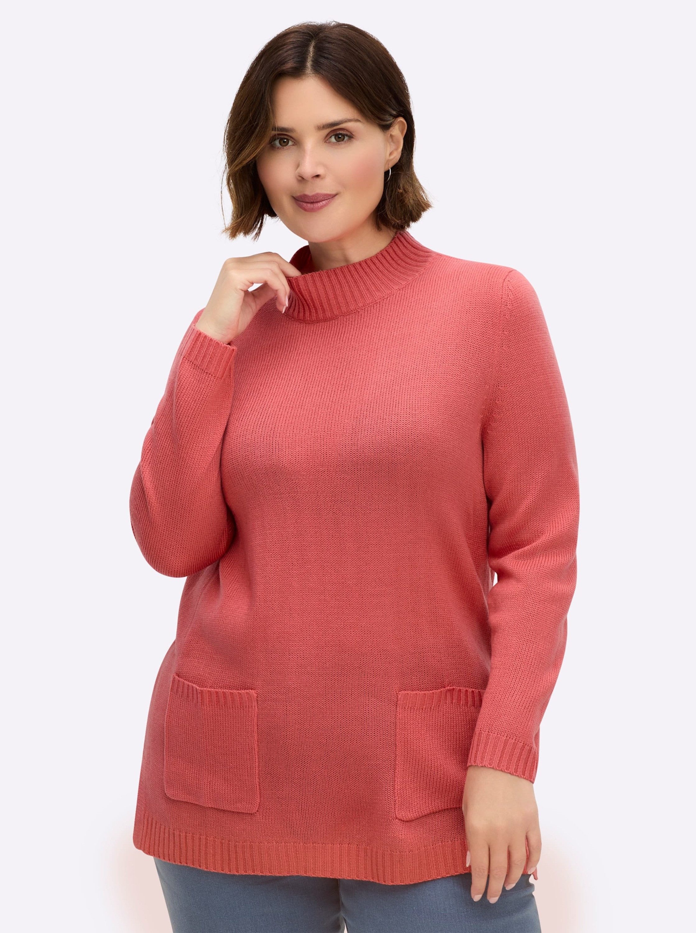 Sieh an! Strickpullover Longpullover Langarm Jersey günstig online kaufen