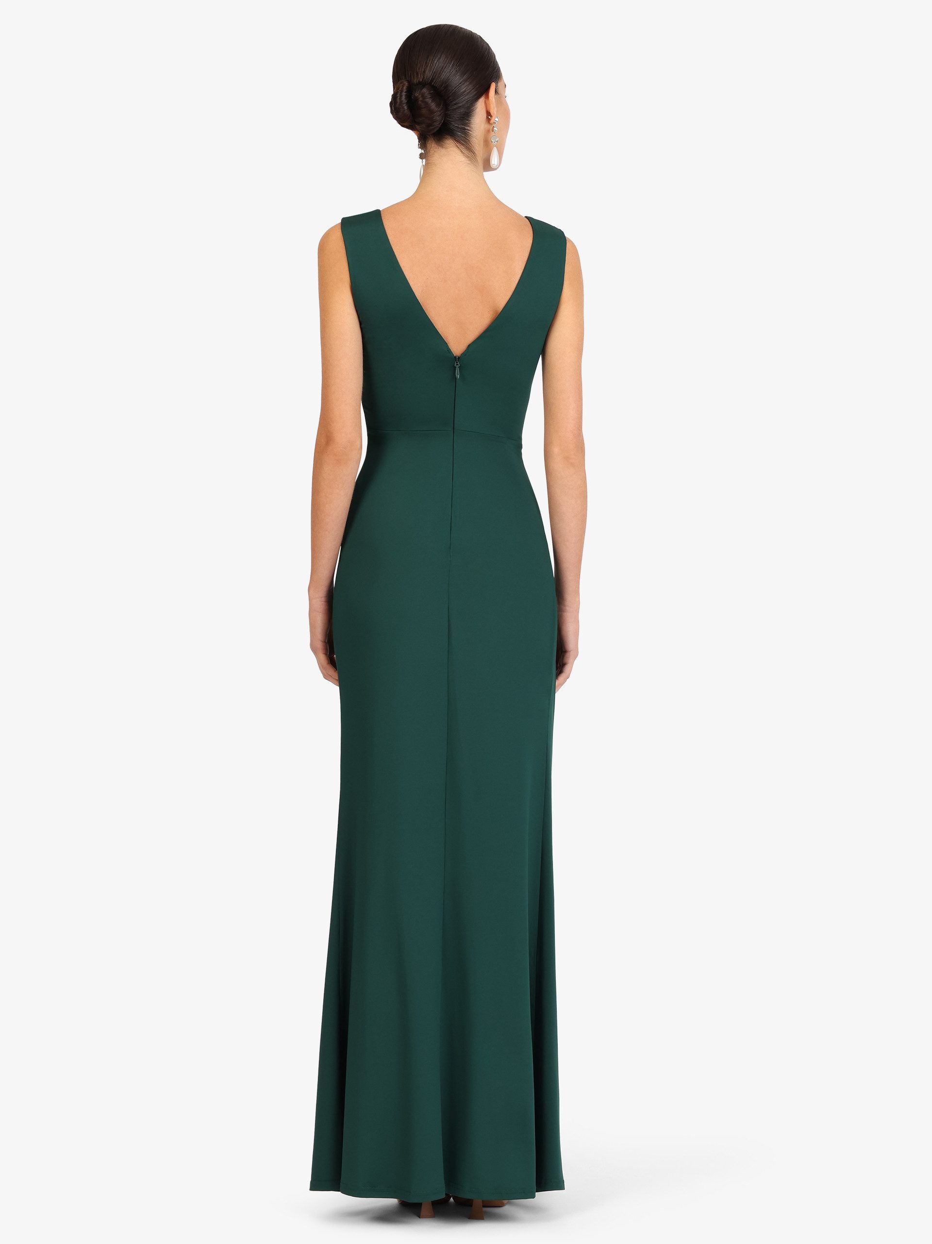 Kraimod Abendkleid mit Drapierung und Zierstein-Detail