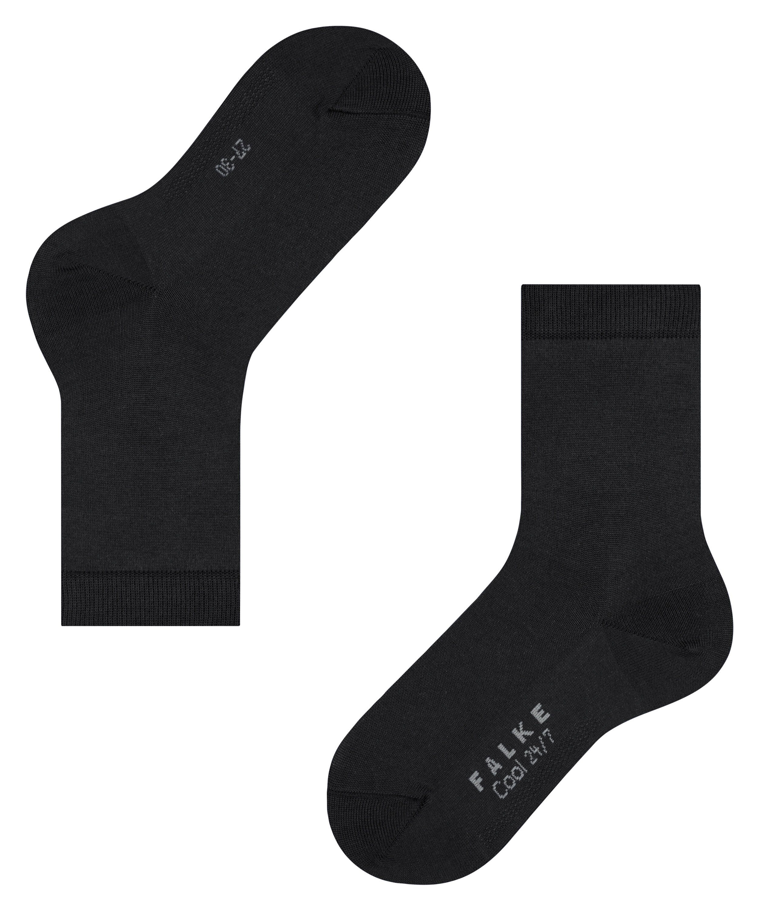 (1-Paar) (3000) Cool black Socken 24/7 FALKE