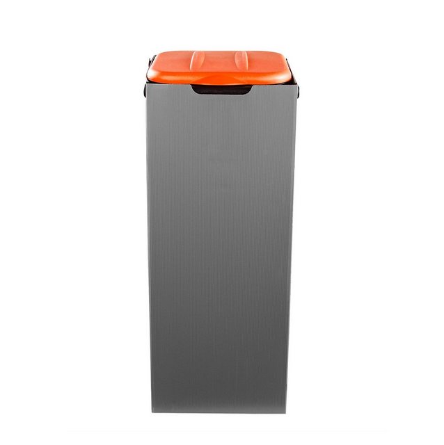 BigDean Müllsackständer „ORANGE mit Sichtschutz Müllsackhalter Mülleimer Müllbeutelständer“