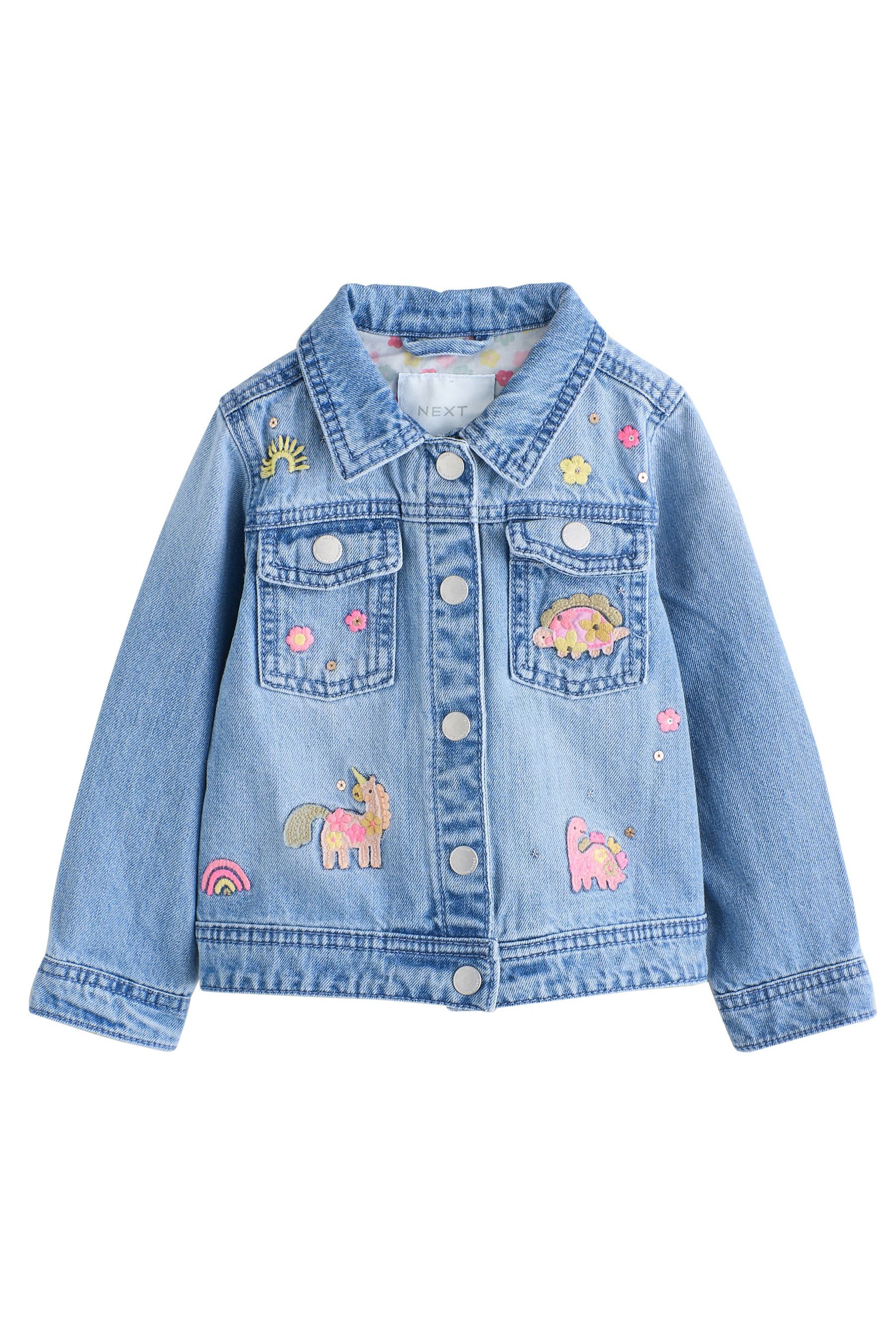 Next Jeansjacke Cowboyjacke mit Einhorn-Print (1-St) günstig online kaufen