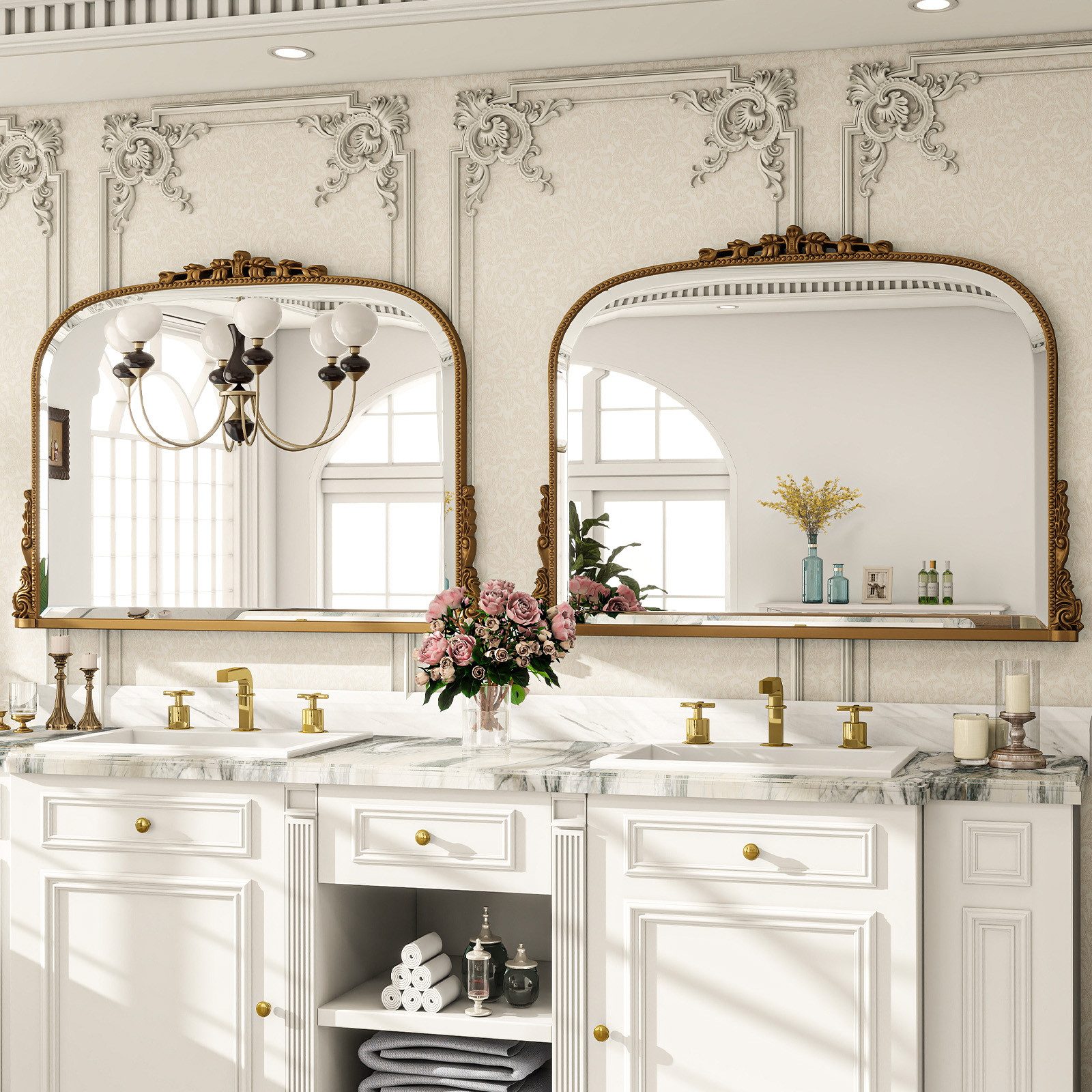 BEAUTYPEAK Dekospiegel Dekorativer Wandspiegel im Barockstil