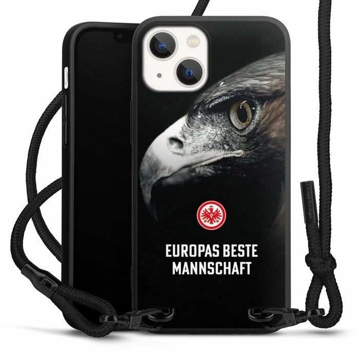 DeinDesign Handyhülle Eintracht Frankfurt Offizielles Lizenzprodukt Europameisterschaft Apple iPhone 13 Mini Premium Handykette Hülle mit Band Cover mit Kette
