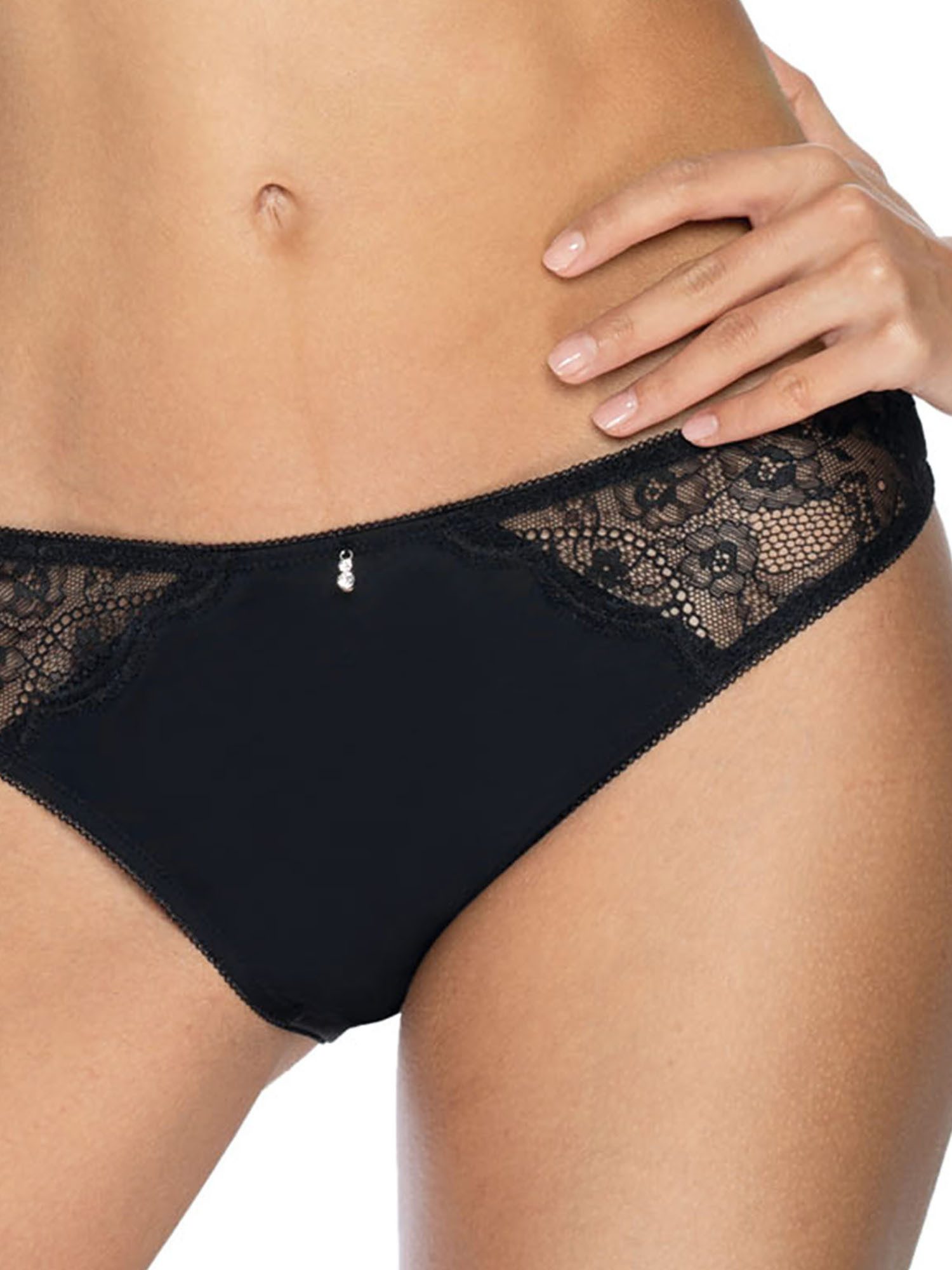 Viania Bikinislip 2er Pack Slip AVA (Packung, 2-St) Mikrofaserqualität & Spitze, Po bedeckend