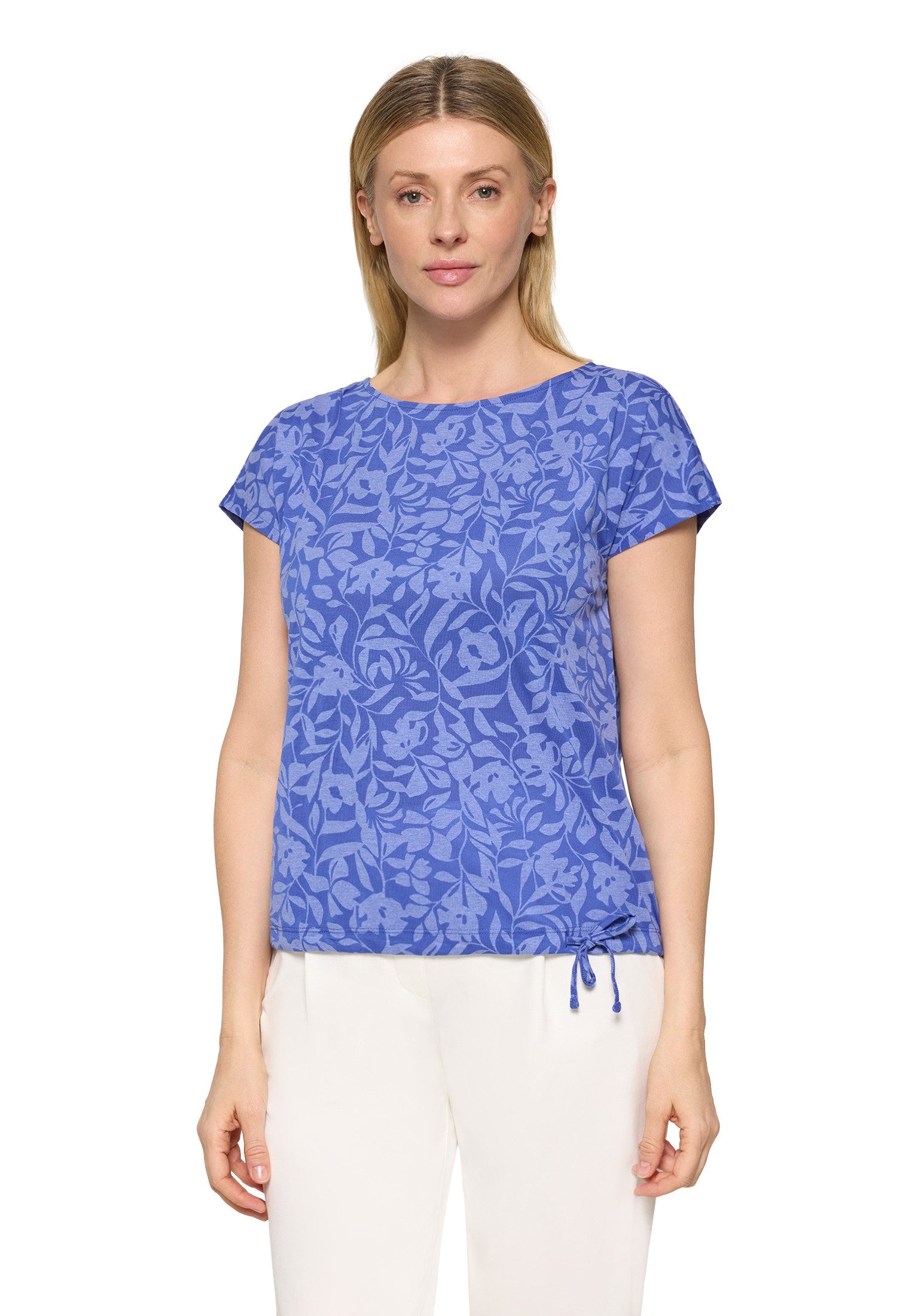 Kurzarmshirt Damen mit Tunnelzug