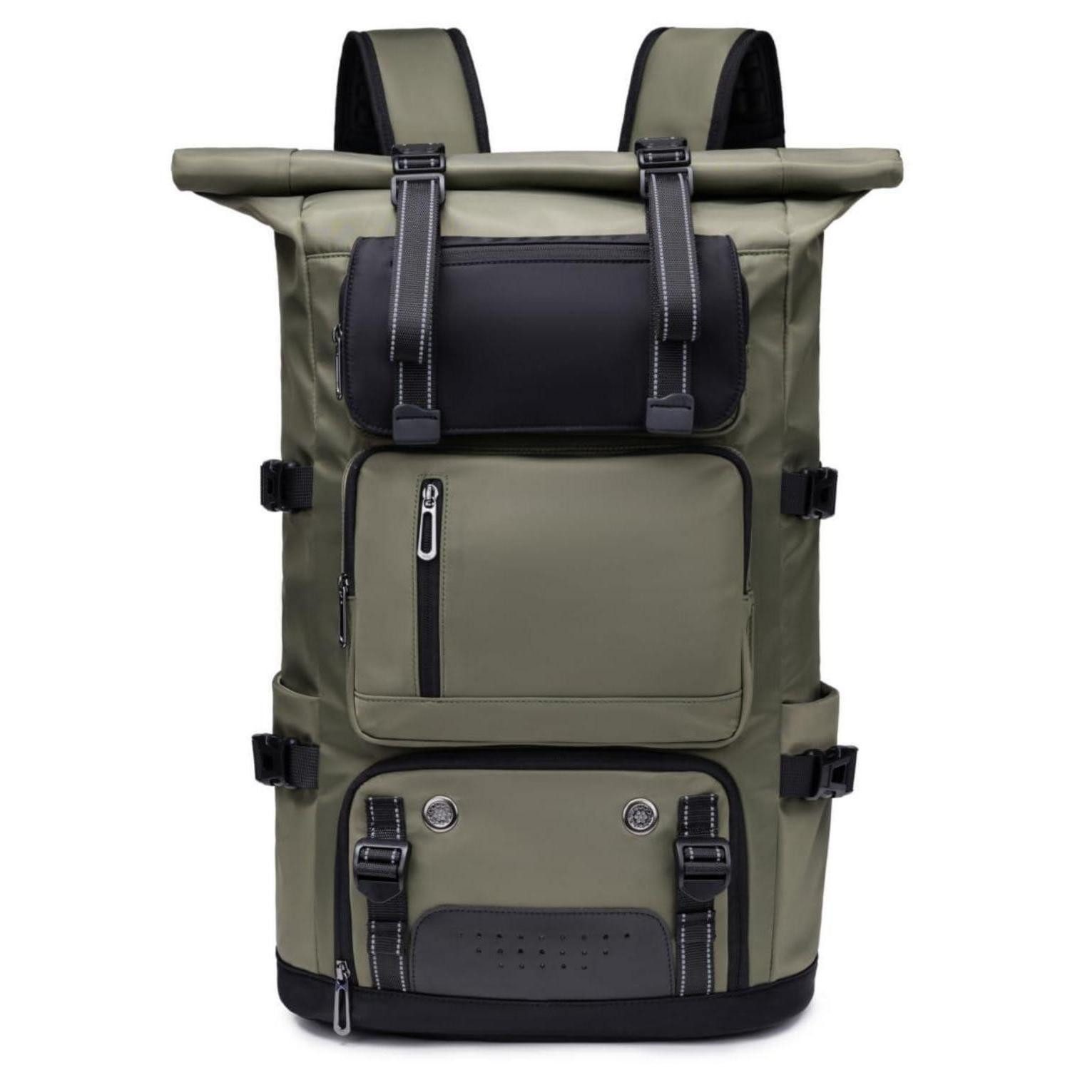 LuxusKollektion Laptoprucksack Rolltop Rucksack Groß 42L Grün