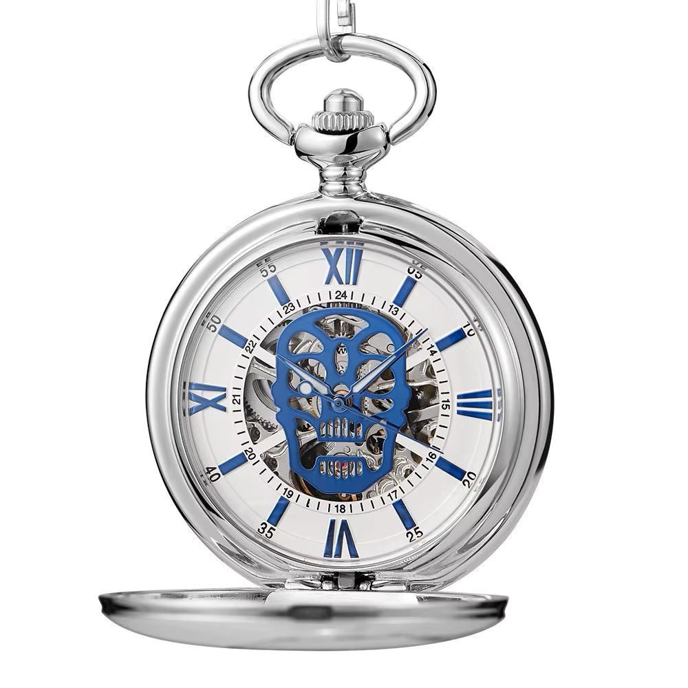Taschenuhr GothicTime Totenkopf Taschenuhr – Mechanische Skelettuhr
