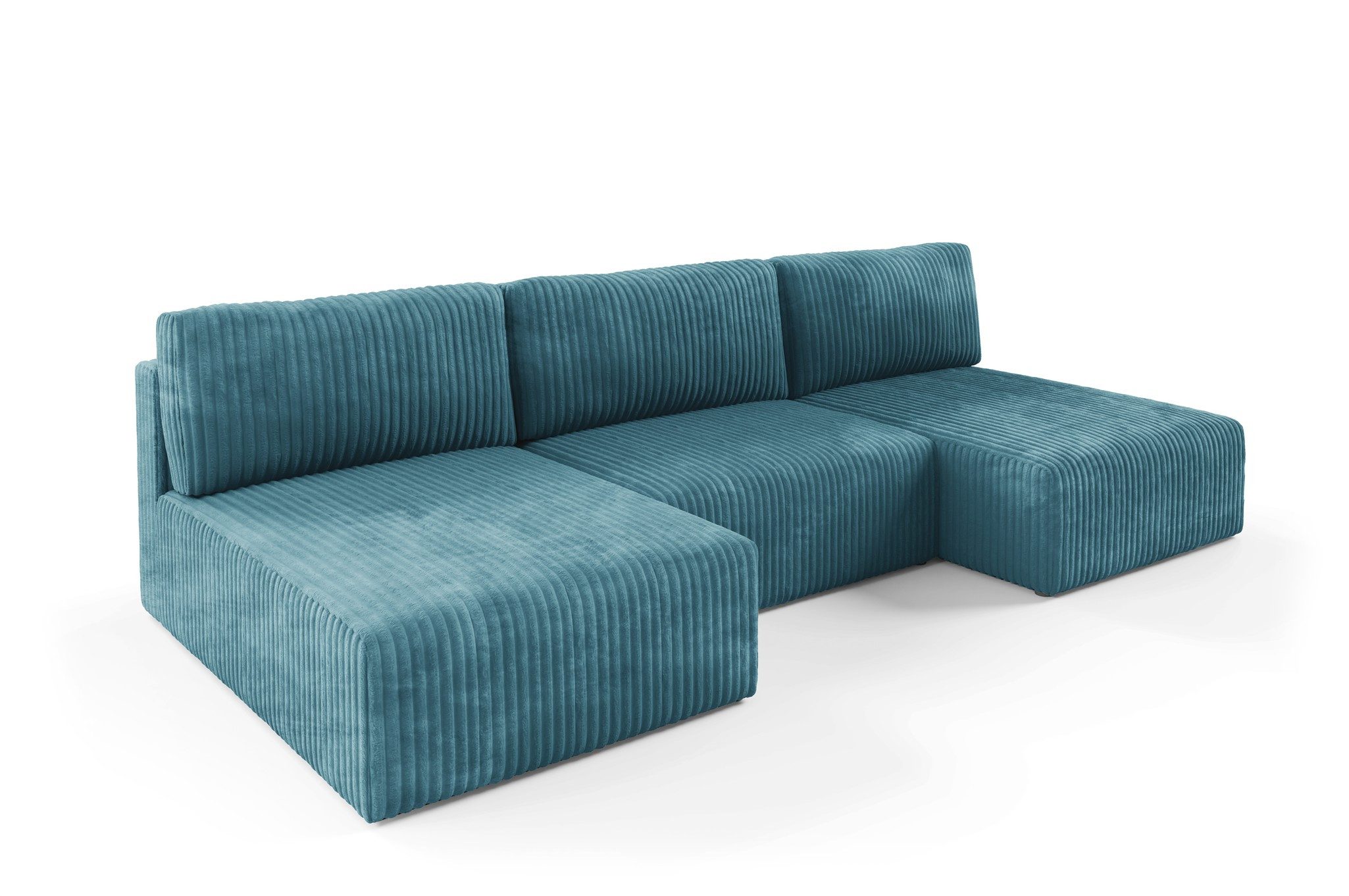Fun Möbel Wohnlandschaft Sofa FUN ALEGRIA mit Schlaffunktion in Velourstoff Tilia, Rundumbezug, mit Bettkasten