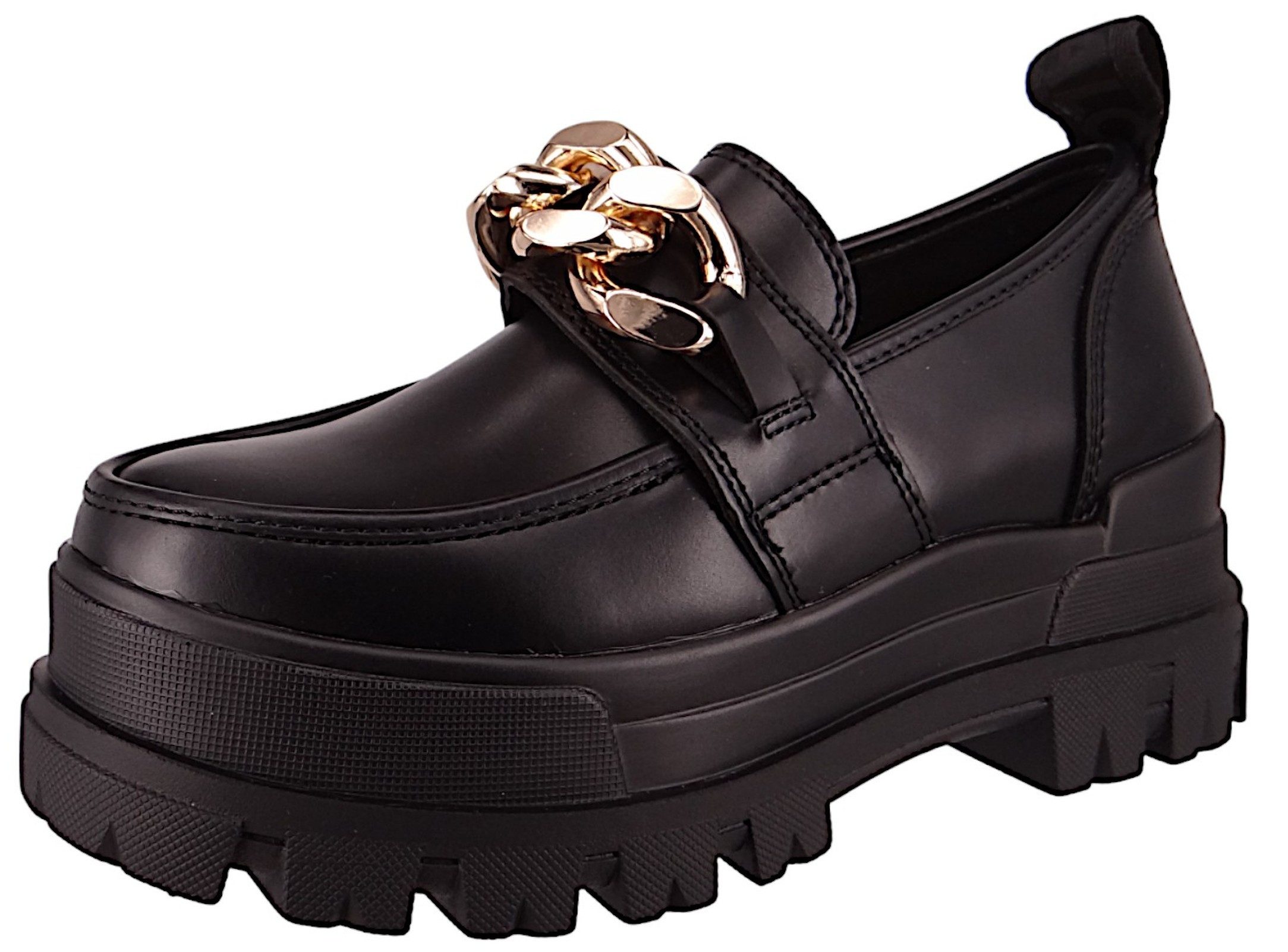 Buffalo 1622093 Aspha Лоферы Chain Black Слипперы