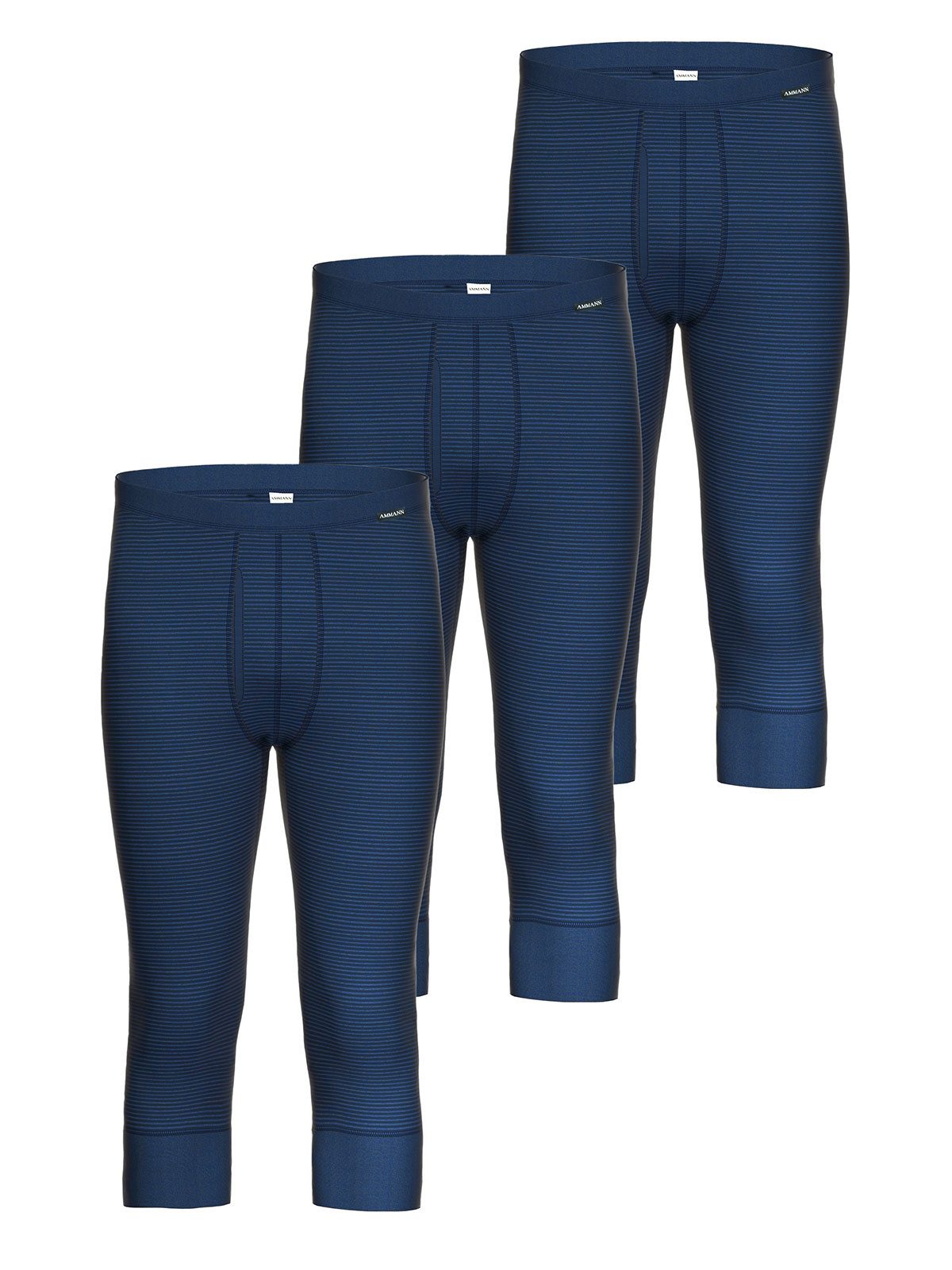 Ammann Lange Unterhose 3er Pack Hose 3/4 Lang mit Eingriff Day Classic / (Packung, 3-St) mit eingriff