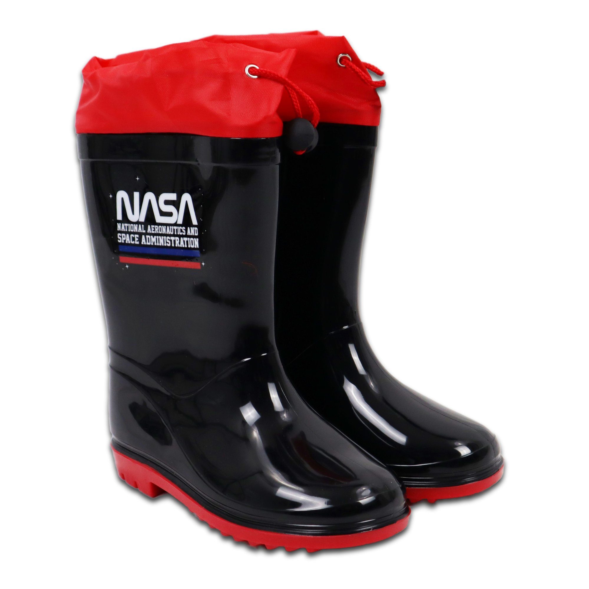 NASA NASA Space Center Jungen Schwarz Regenstiefel 25 Gr. Gummistiefel bis 34