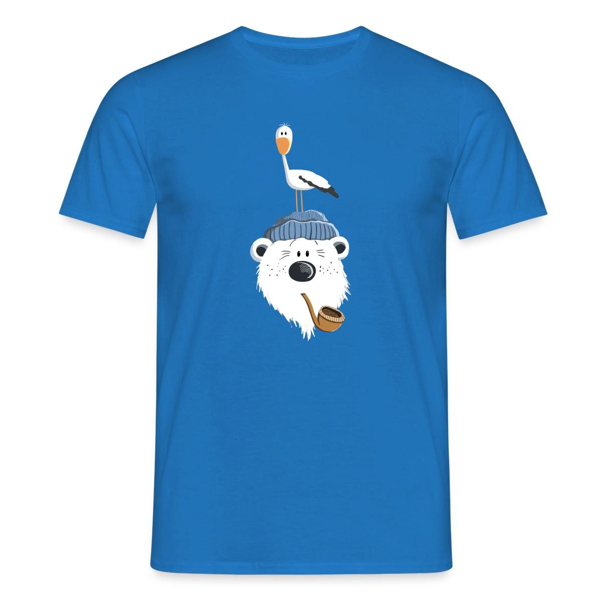 Spreadshirt T-Shirt Bär Mit Möwe Nordsee Männer T-Shirt (1-tlg)