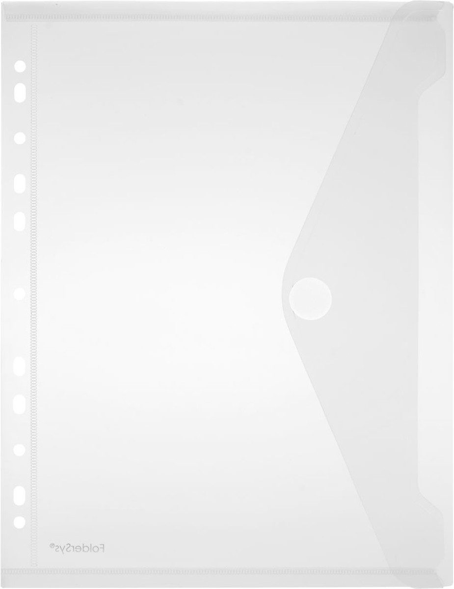 FOLDERSYS Fächermappe Sammelhülle A4 Lochrand transparent