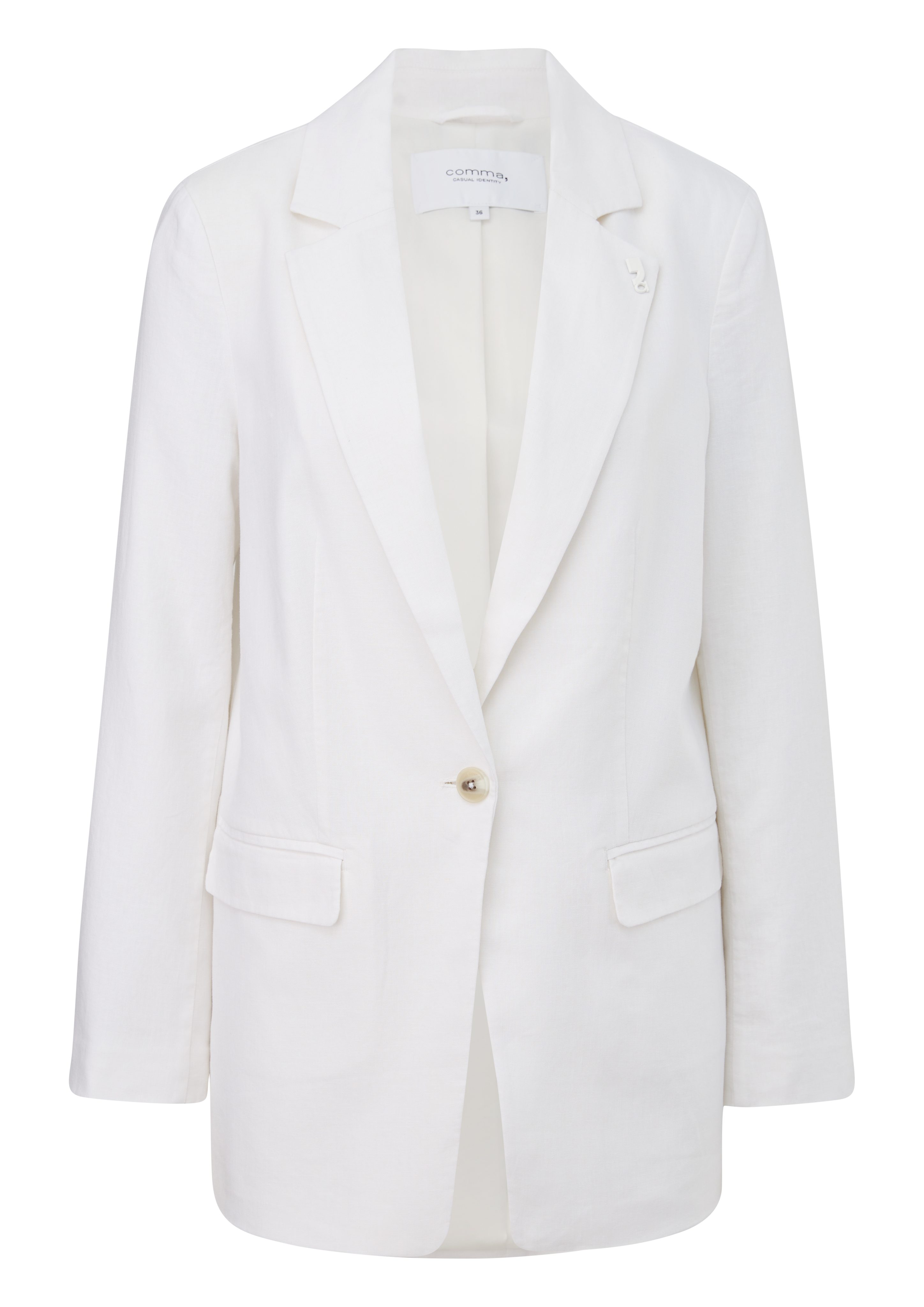 comma casual identity Blusenblazer Blazer aus Leinenmix Logo