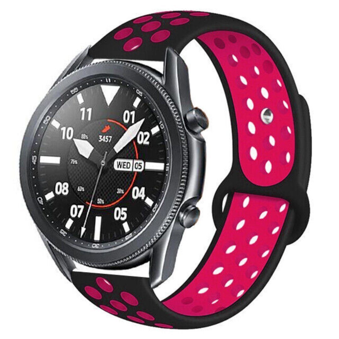 Schwarz Classic, 6 Watch 5 Armband für S3 Gear - Ersatzarmband Lila Silikon Samsung Sportband, 4 Galaxy Sport Uhrenarmband SmartUP Silikon #8