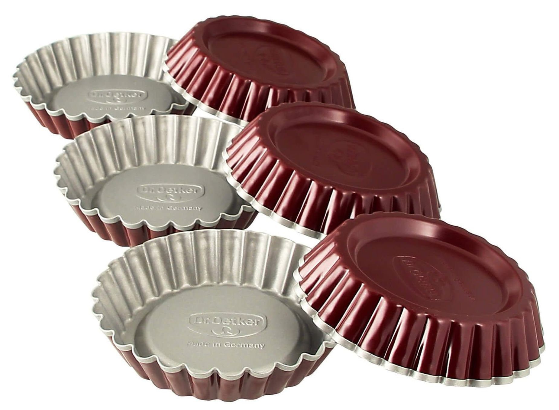 Dr. Oetker Backform Dr. Oetker - 6er Set Torteletts Ø10cm Kleine Obst- Kuchen- Rund-