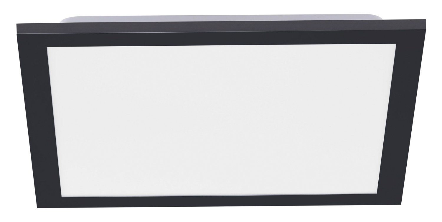 JUST LIGHT LED Deckenleuchte FLAT, Schwarz, günstig online kaufen