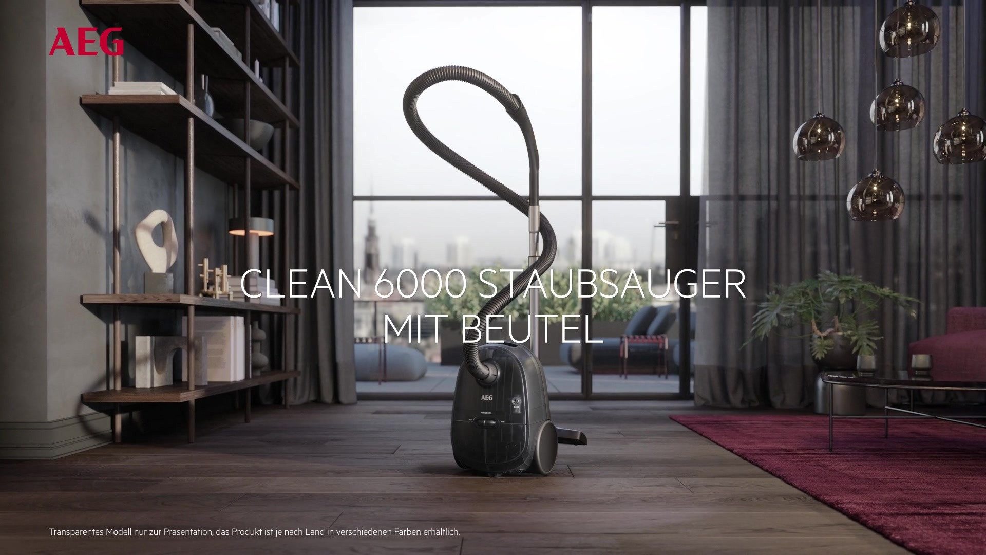 AEG Bodenstaubsauger AB61C1WP 6000 CLEAN Kabel Staubsauger Pink 3,5L, 750 W, Beutel