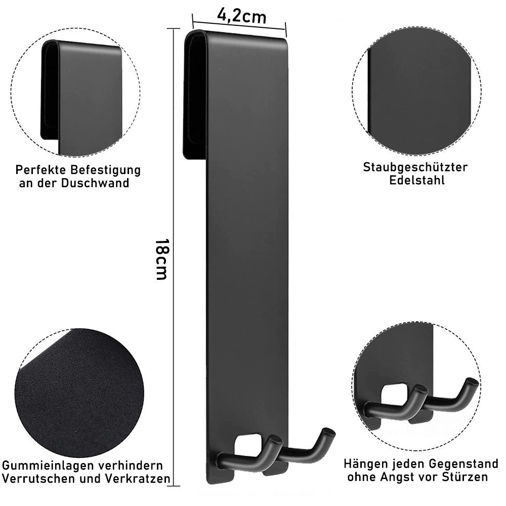 zggzerg Handtuchhaken Duschhaken ohne Bohren 2er Set, Edelstahl Haken für G günstig online kaufen
