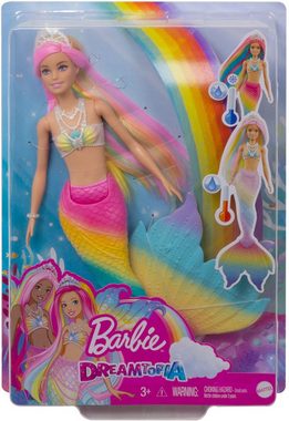 Barbie Meerjungfrauenpuppe Puppe, Dreamtopia Regenbogenzauber Meerjungfrau mit Farbwechsel