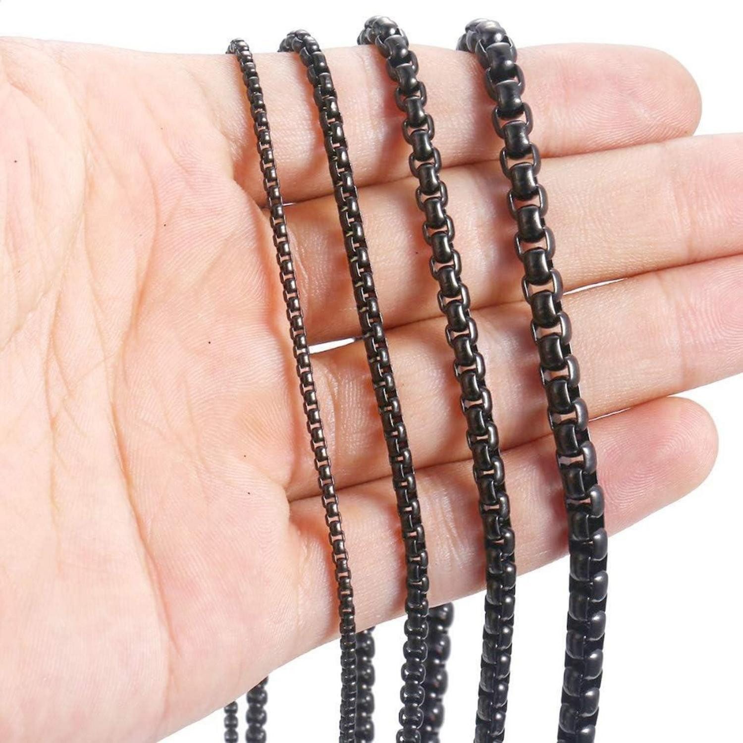 LuxusKollektion Panzerkette Halskette Herren Damen Edelstahl 45.0 Zentimeter Breite 4.0mm 1 Stücke