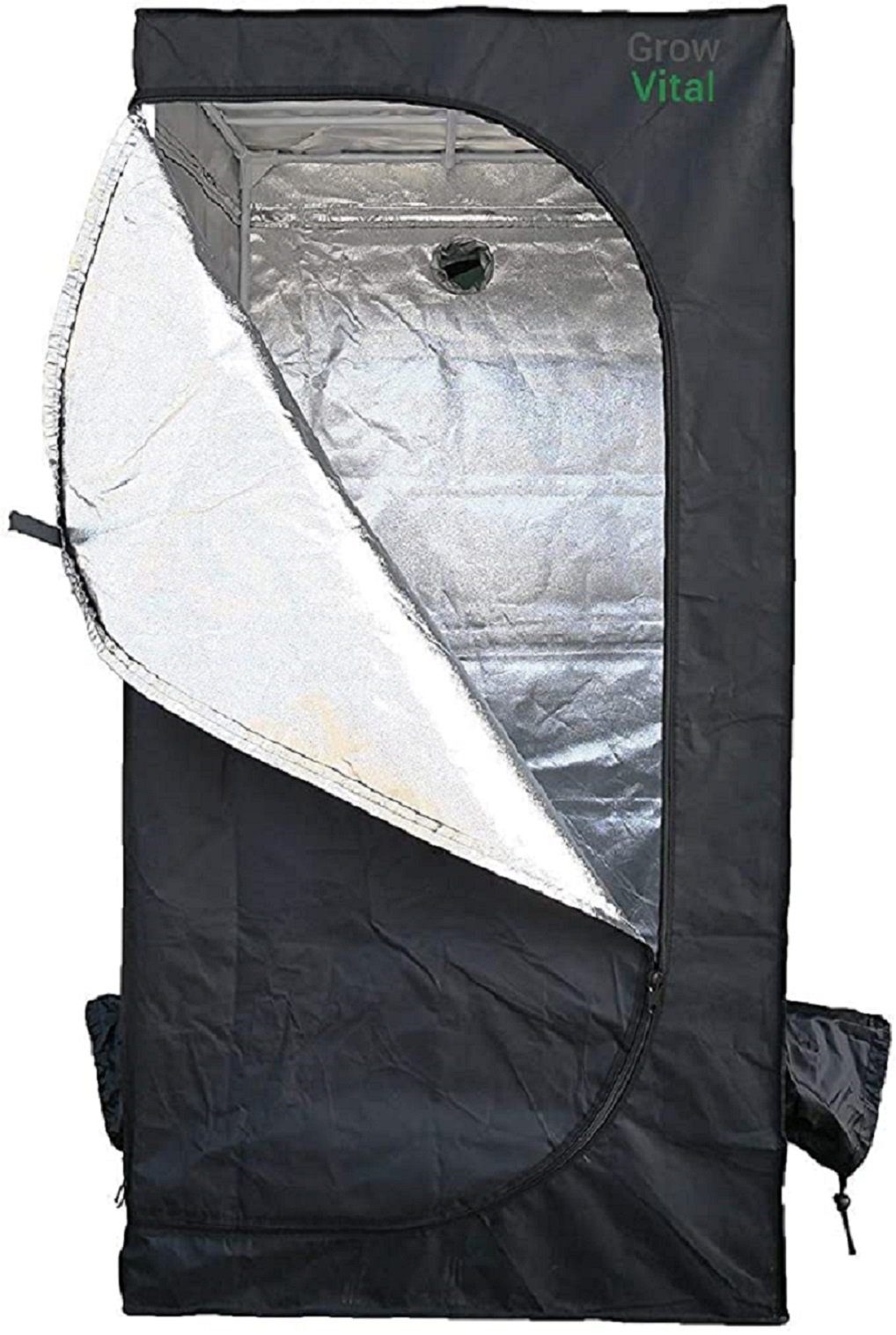 OUBO Gewächshaus Lisbon Growzelt, Growbox für Homegrow, Indoor Anbauzelt, 1-St., Grow Tent mit Lichtdicht, Gewächshaus, schwarz, Pflanzzelt