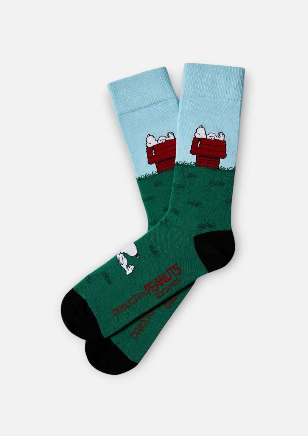 BeSocks Socken Bio-Baumwollsocken - Snoopy auf dem Haus