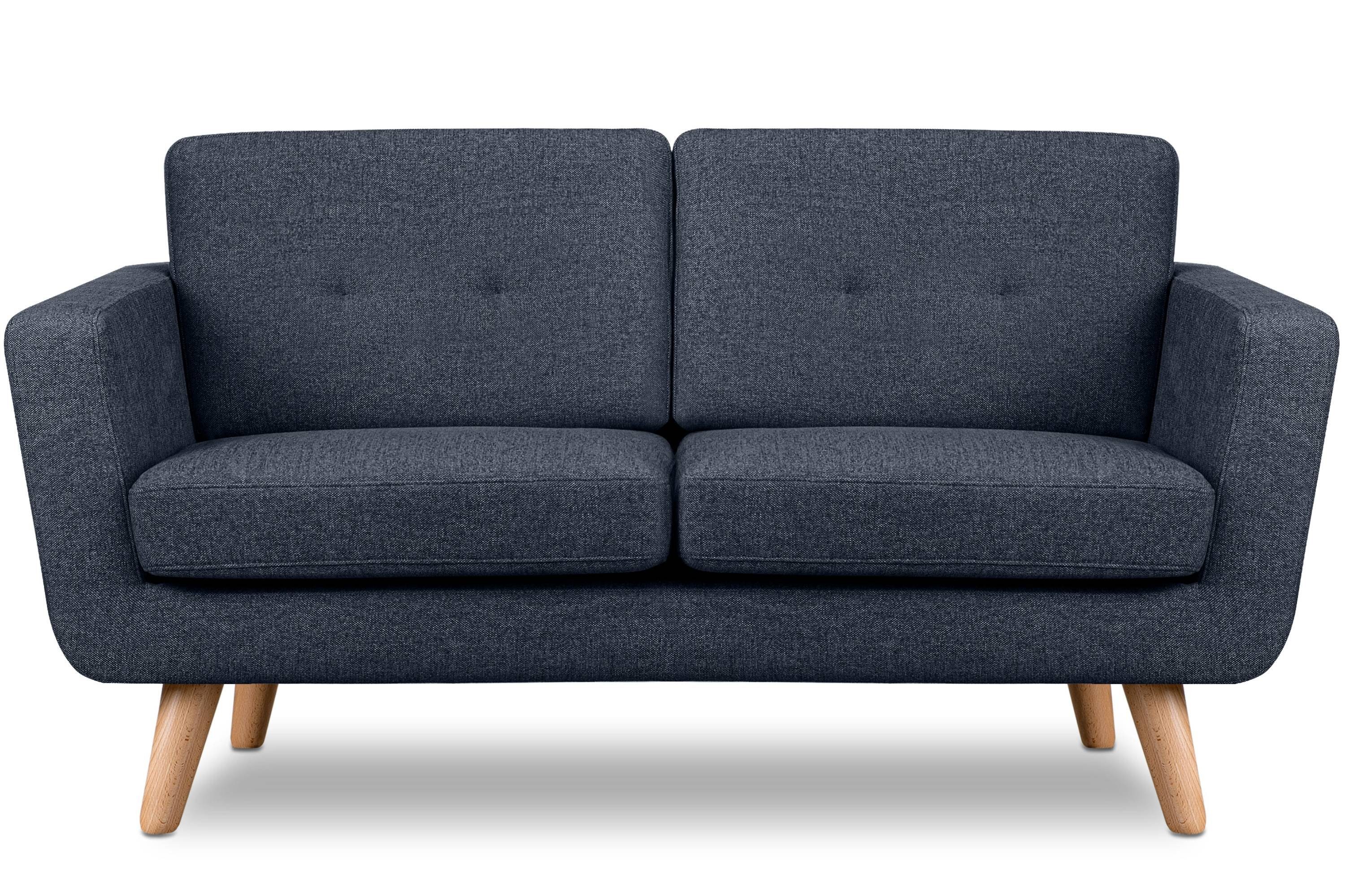 Sofa mit den der Rückenkissen Personen, TAGIO marineblau EU, Konsimo hergestellt 2 Steppung auf II 2-Sitzer in