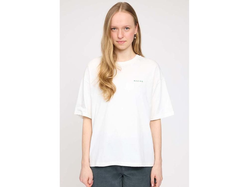 MAZINE T-Shirt MAZINE Damen-Oversized-T-Shirt 'Back Print' mit Ru