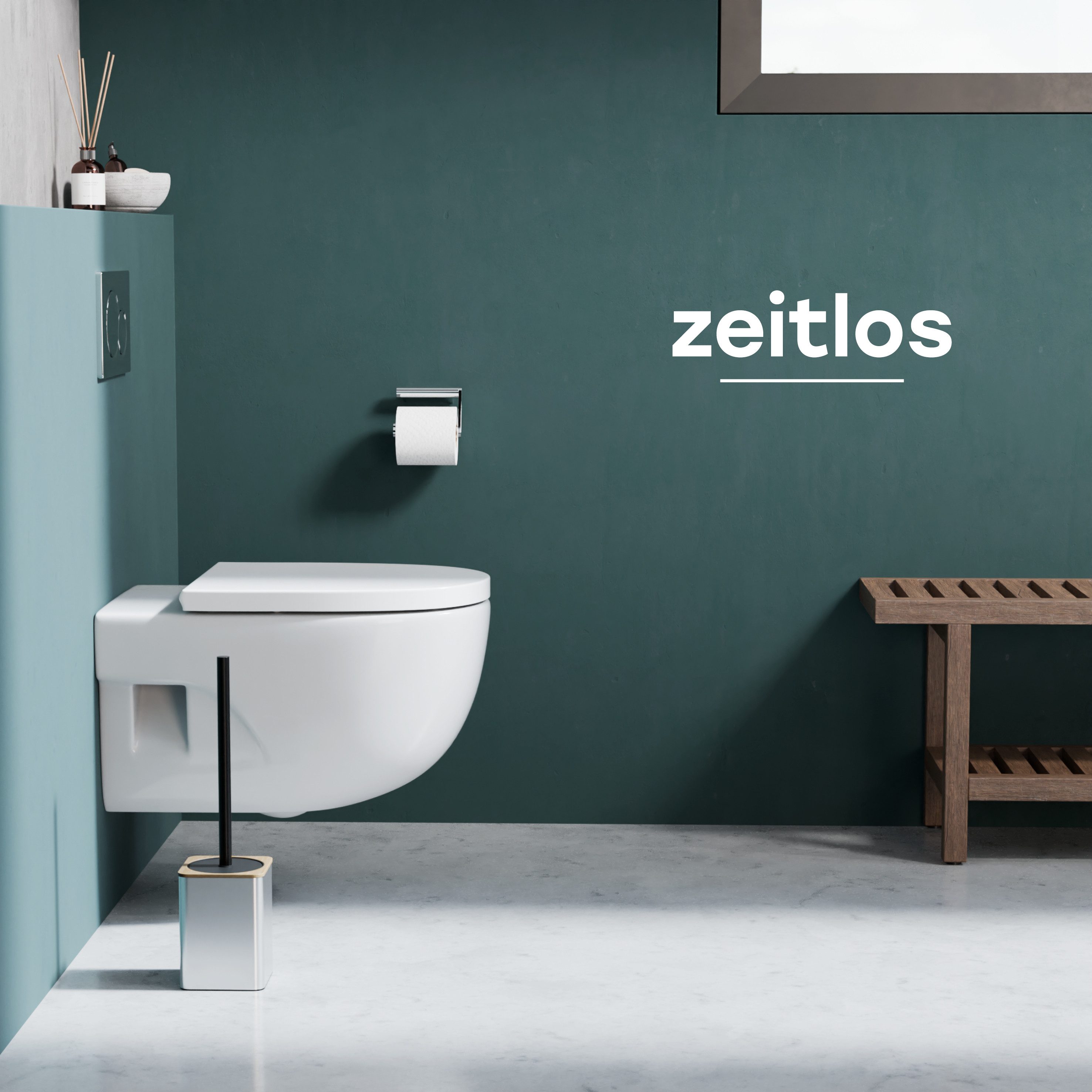 SAVEGA WC-Reinigungsbürste SAVEGA - Klobürste Silikon in Holzoptik, Toilette, WC, Gästewc, Badezimmer, Sanitärraum, (Packung, 2-tlg), Bambus, weich und flexibel – Bild 5 von 5