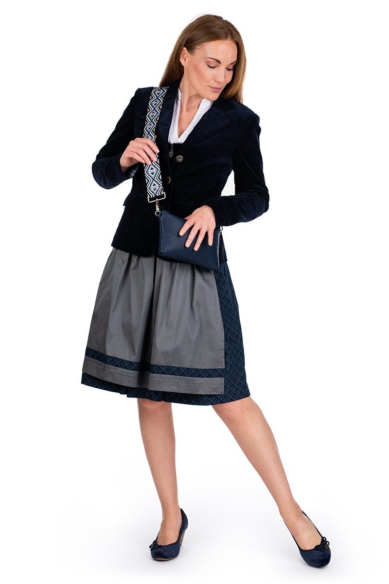 Spieth & Wensky Trachtenjanker Cordblazer Damen - EDELFASAN - dunkelblau