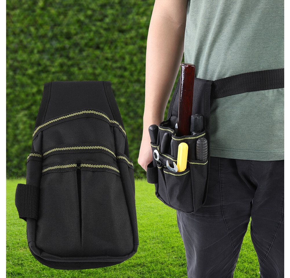Thumbnail - FUROKOY Werkzeugtasche Leichte, verstellbare Gürteltasche für Gartengeräte,Schwarz (Werkzeug-Gürteltasche), Tasche aus s...